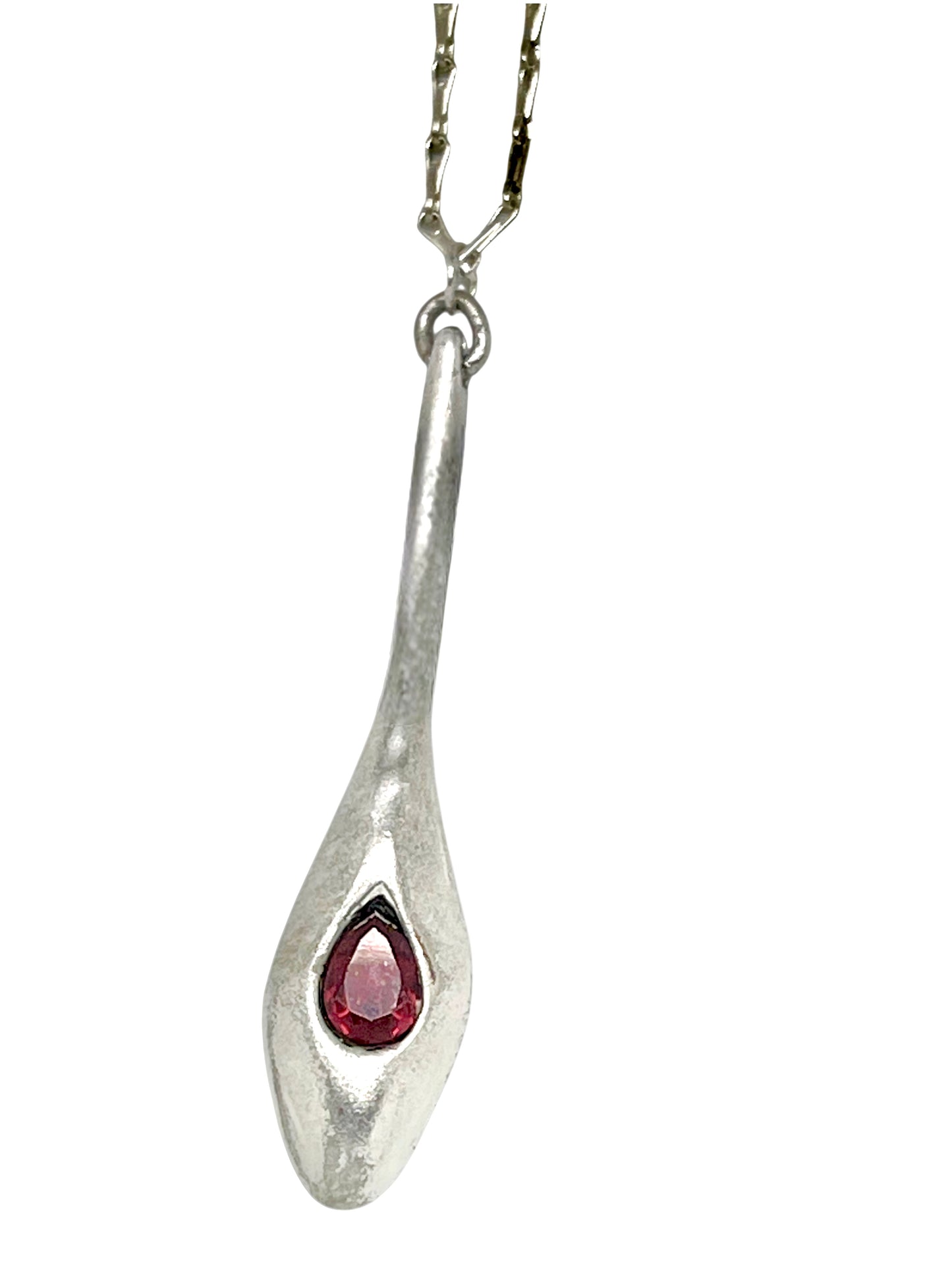 Collar largo Cristal Tear en cristal SW siam plata 10µ
