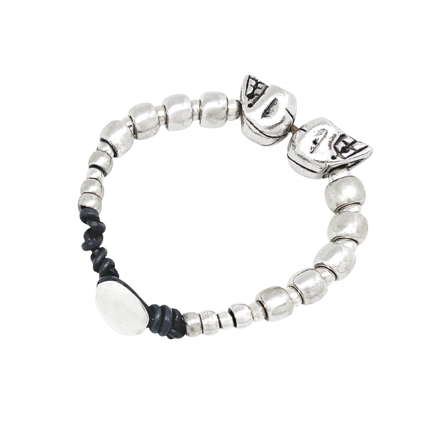 Pulsera Skull completa plata chapado