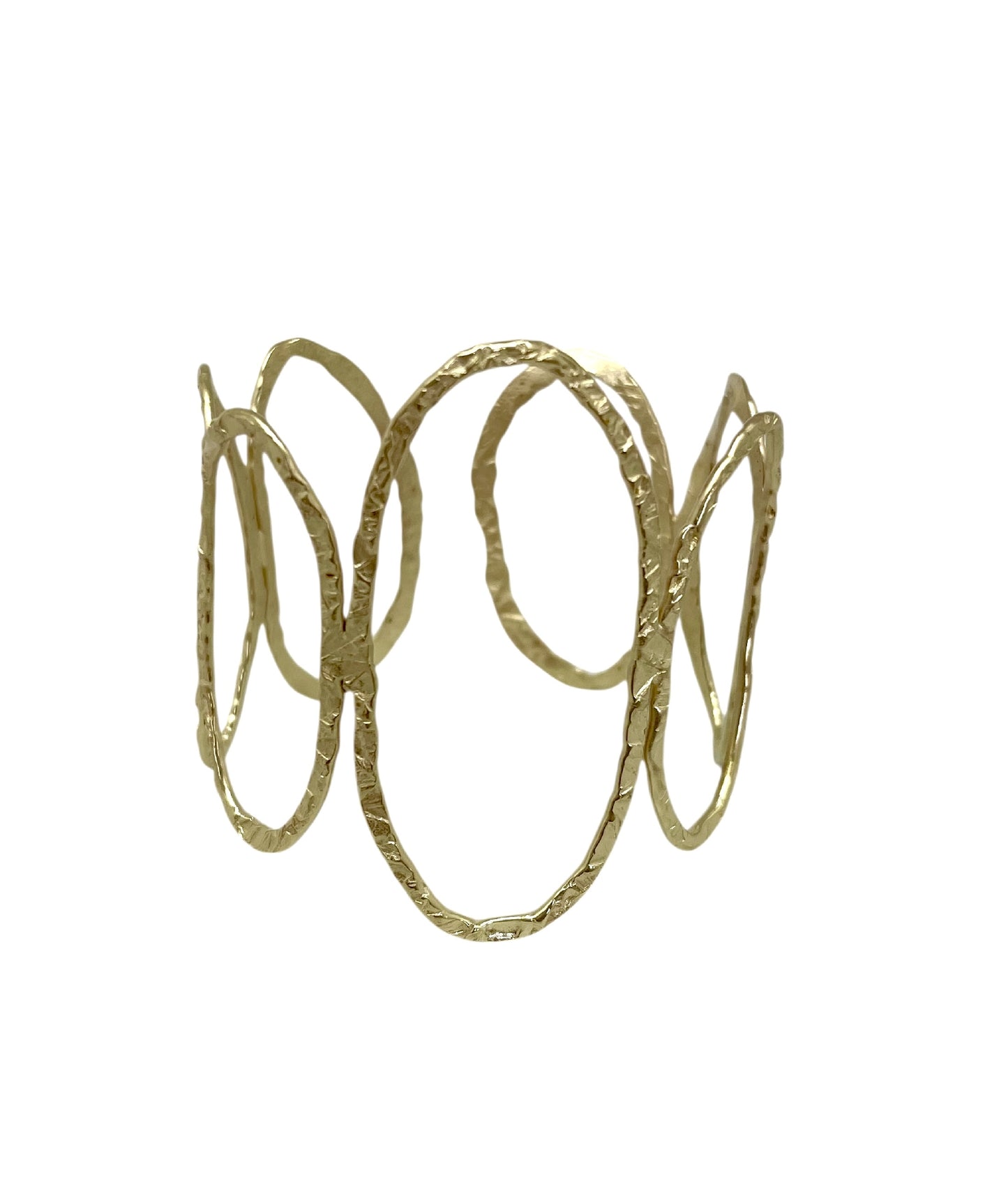 Brazalete Orion en laton dorado ajustable