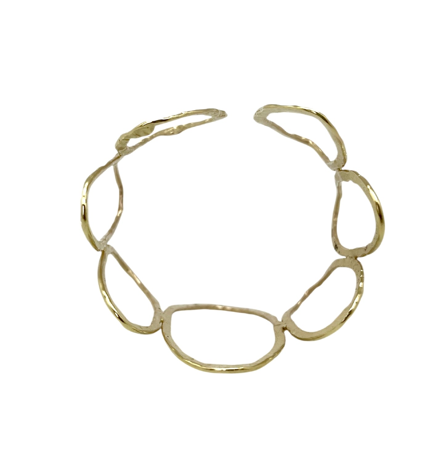 Brazalete Orion en laton dorado ajustable