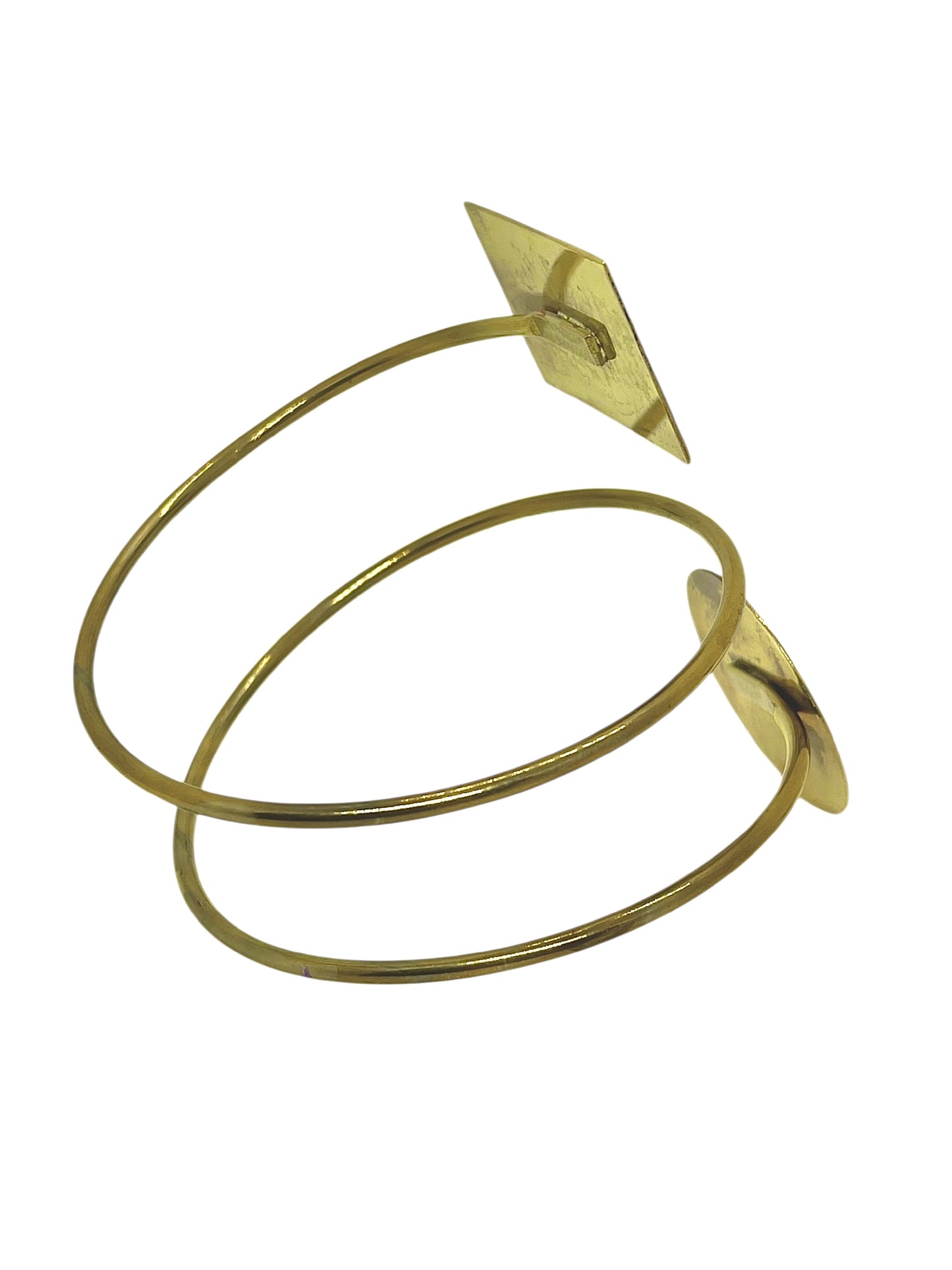 Brazalete Duplo en dorado latón