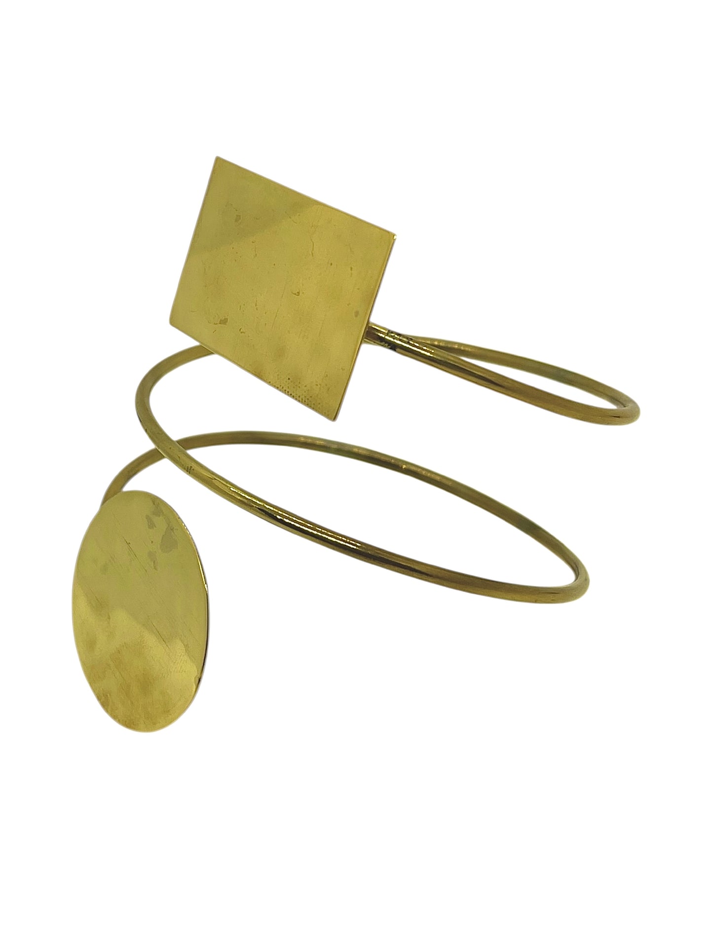Brazalete Duplo en dorado latón