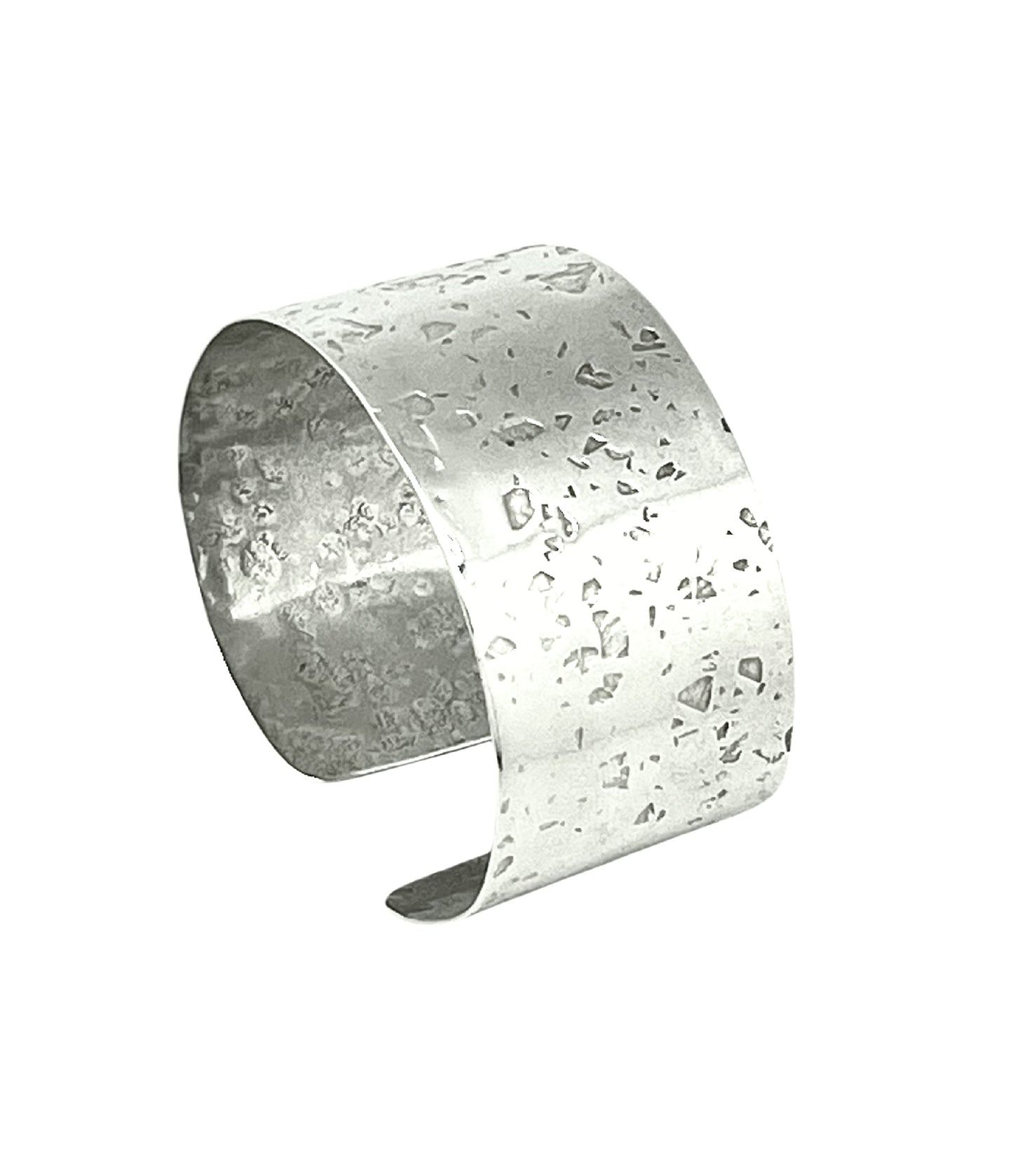 Pulsera brazalete Alunizaje medium en latón plata 10µ
