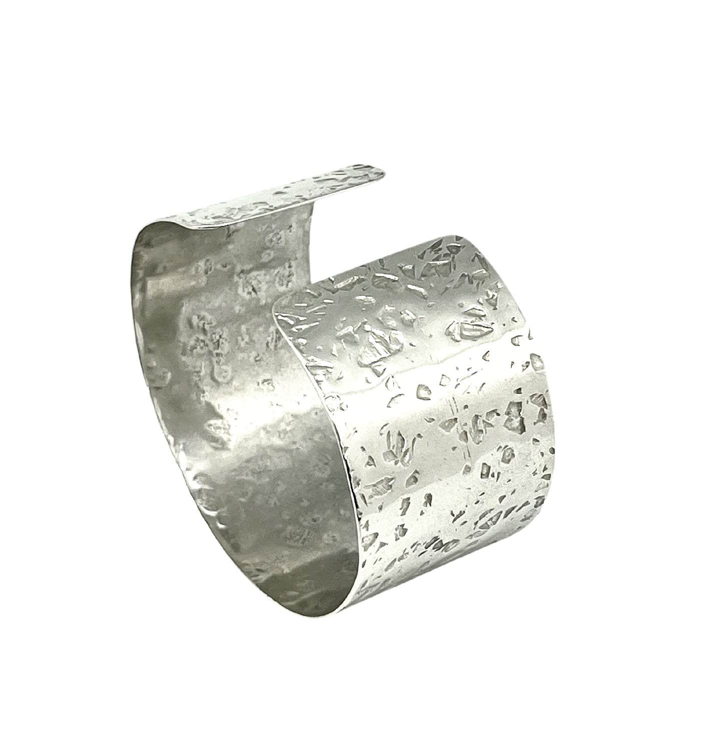 Pulsera brazalete Alunizaje medium en latón plata 10µ