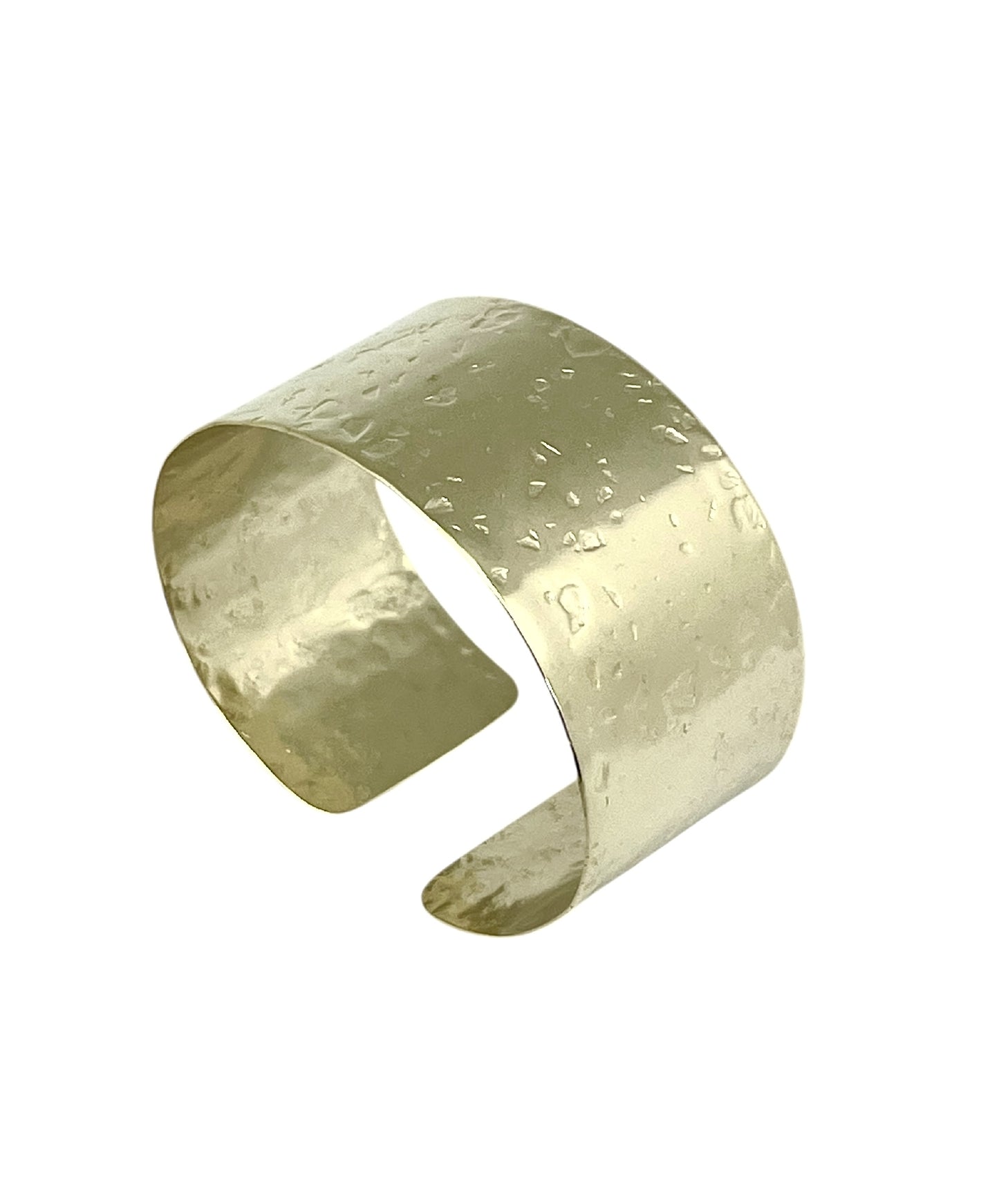 Pulsera brazalete Alunizaje medium en latón dorado