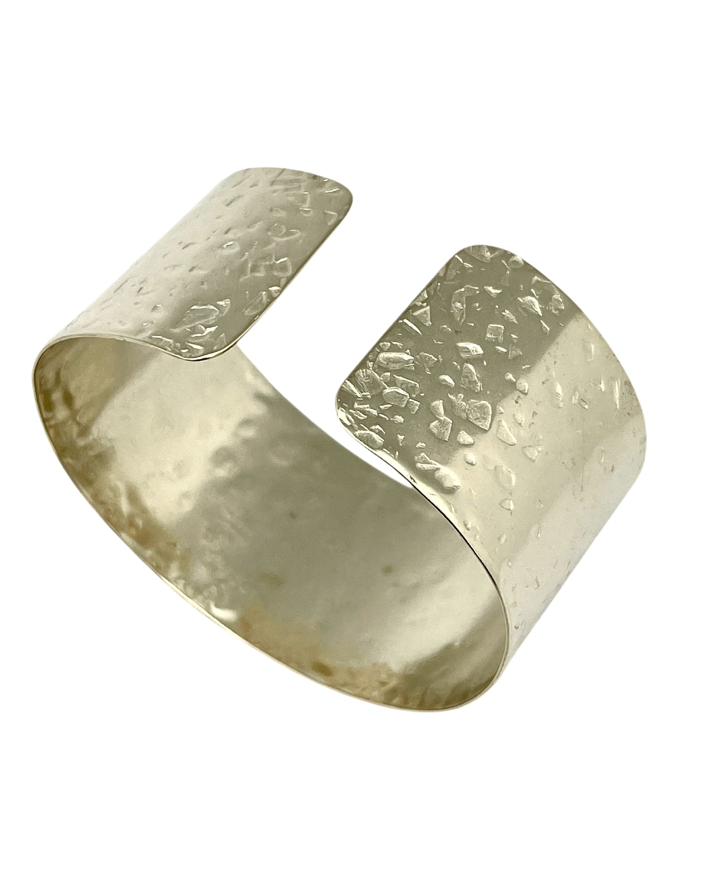 Pulsera brazalete Alunizaje medium en latón dorado