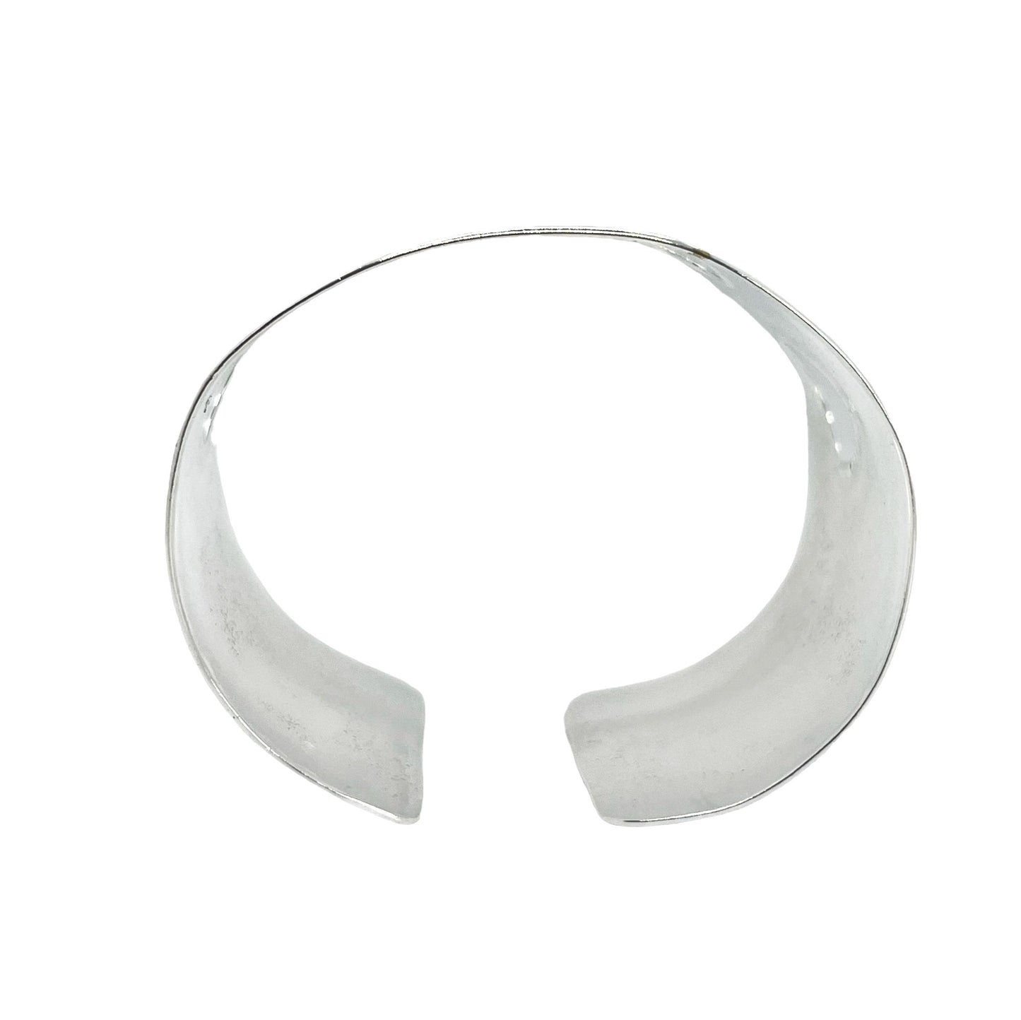 Pulsera "Laguna" brazalete ancho en latón plata 7micras