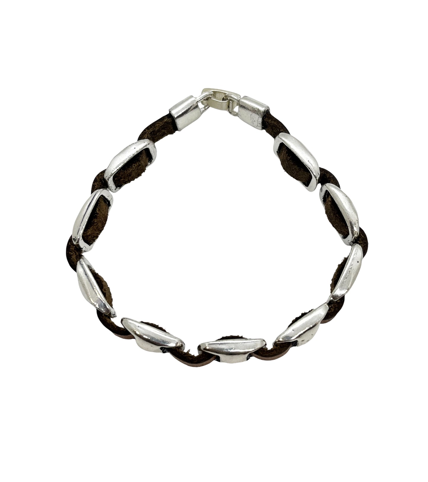 Pulsera Alfi en cuero marrón