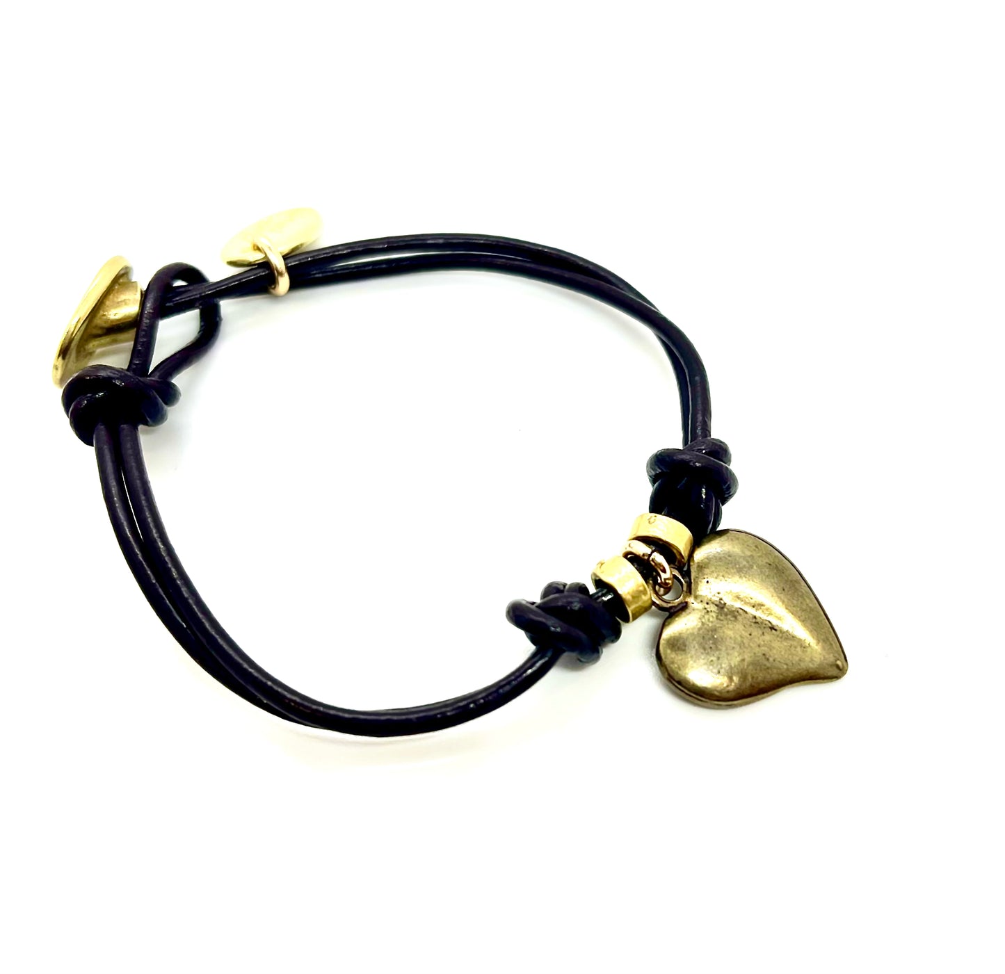 Pulsera MyLove cuero marrón y dorado