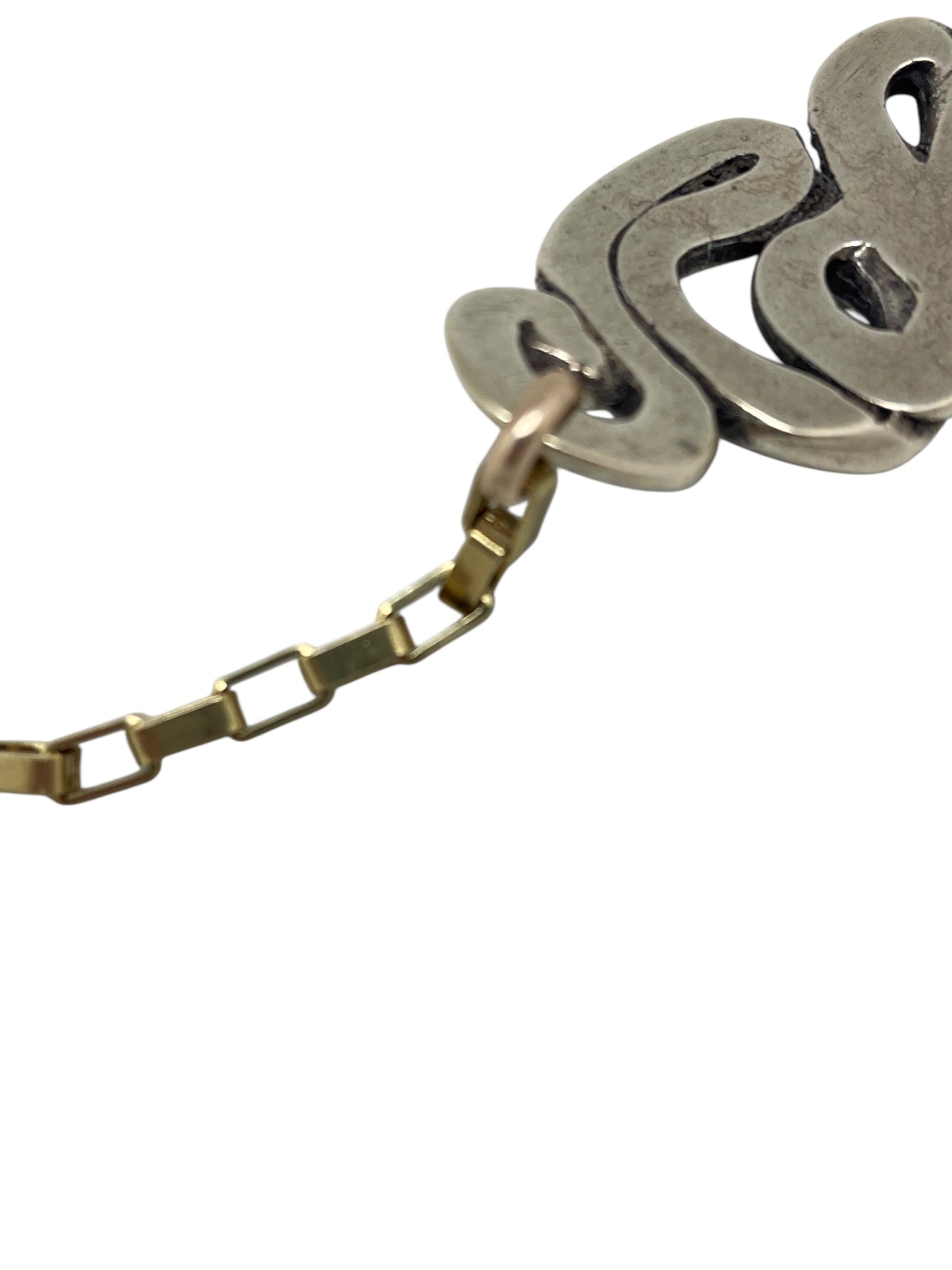 Pulsera Enredo en dorado y cadena