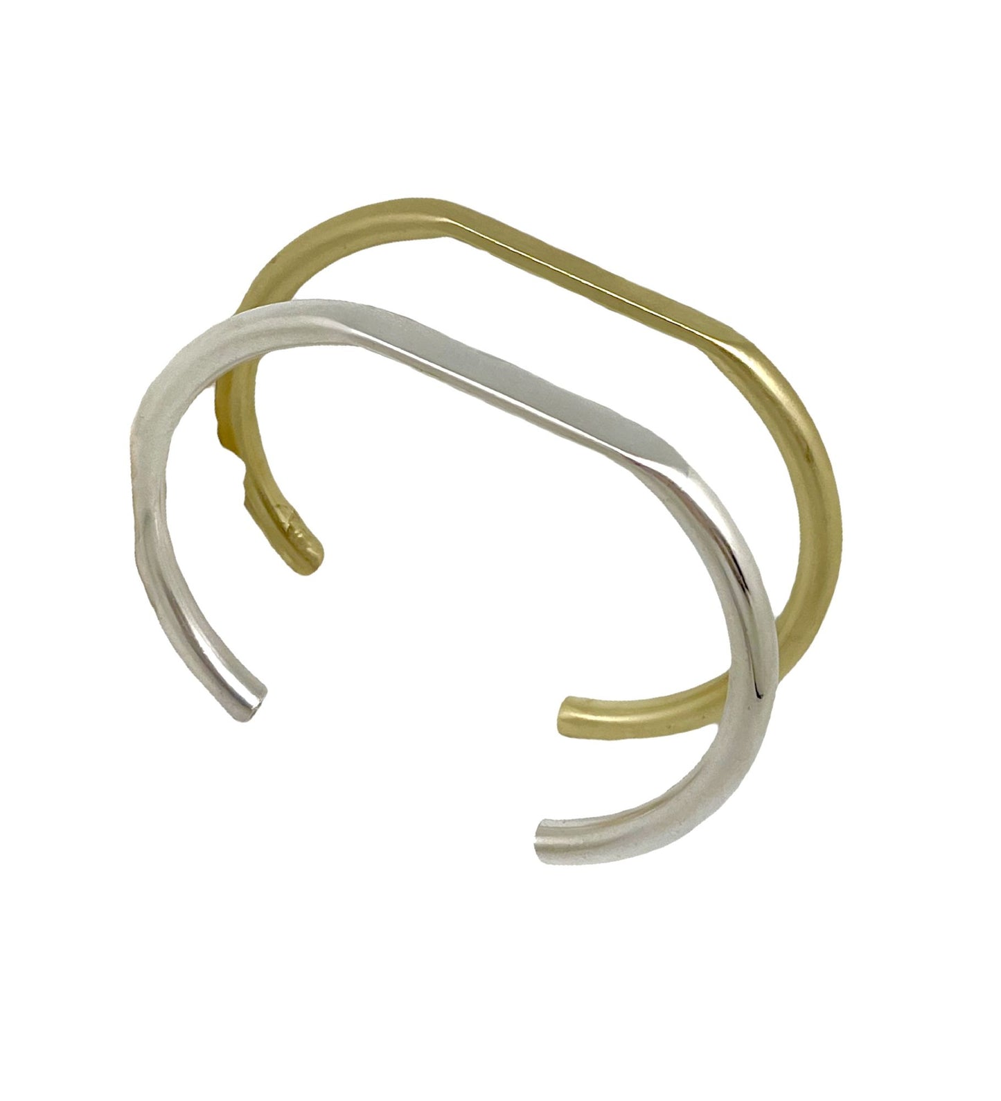 Pack pulseras combo Tubular plata_oro