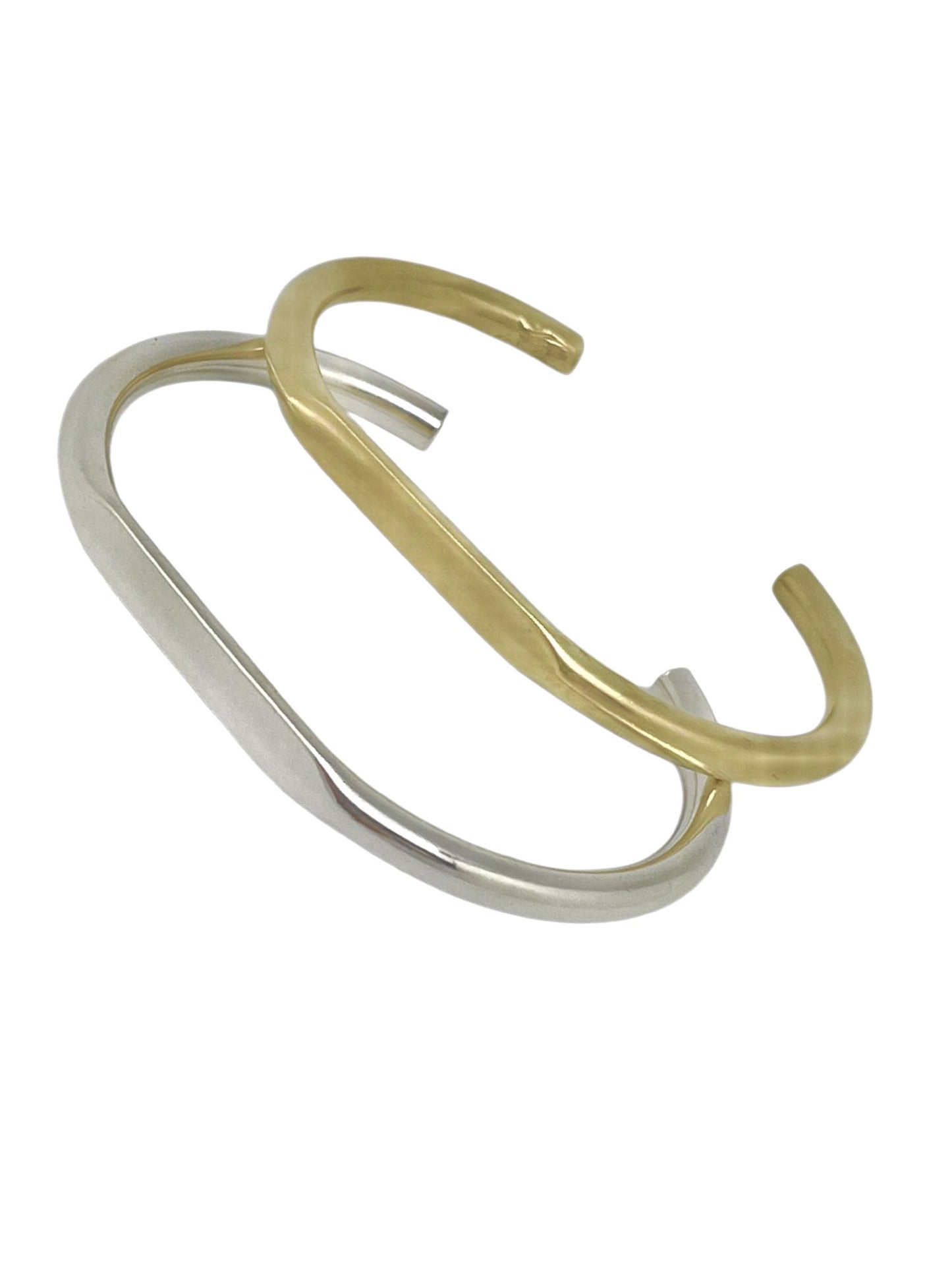 Pack pulseras combo Tubular plata_oro
