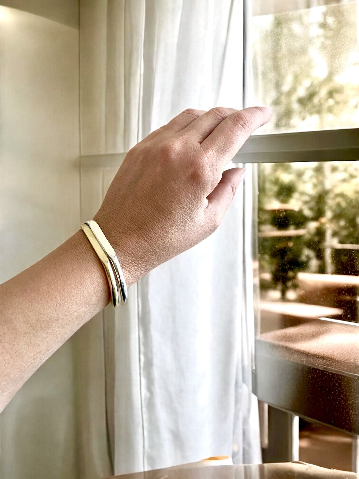 Pack pulseras combo Tubular plata_oro