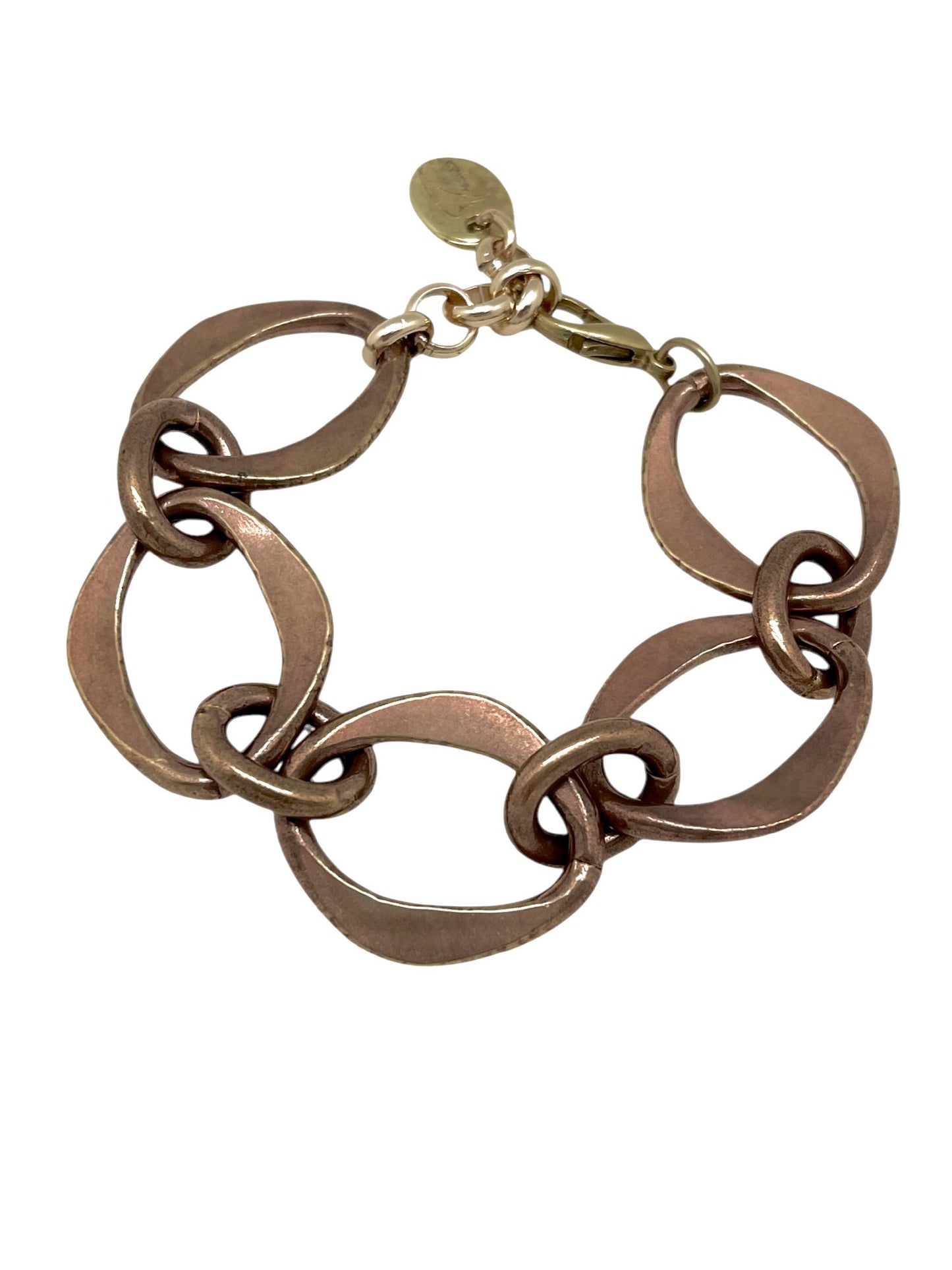 Pulsera Eslabon O chapado bronce