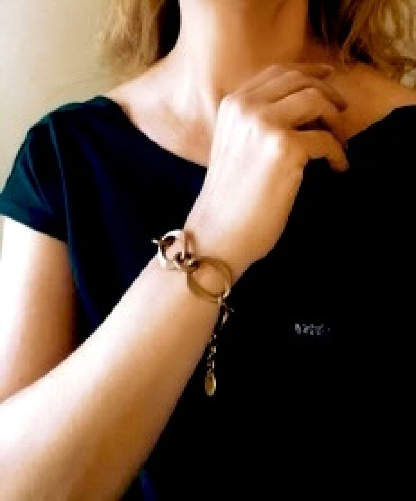 Pulsera Eslabon O chapado bronce