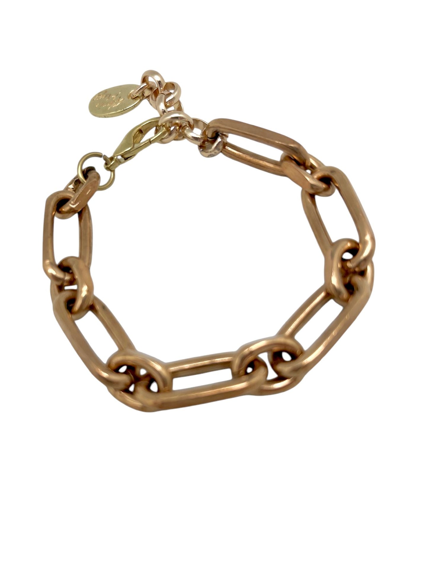 Pulsera Eslabon R chapado bronce