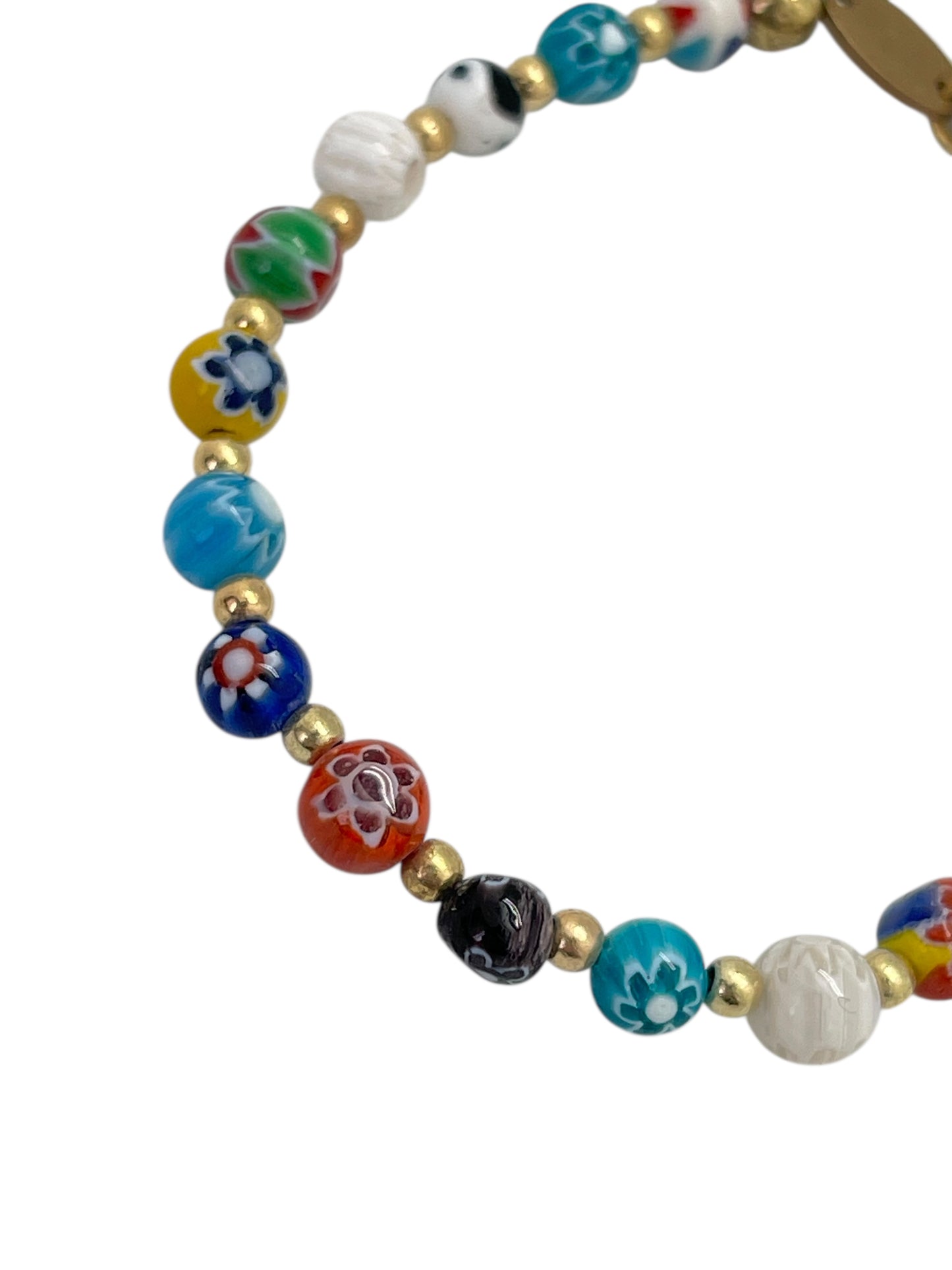 Pulsera cristal Talisaman de Luz en dorado multicolor