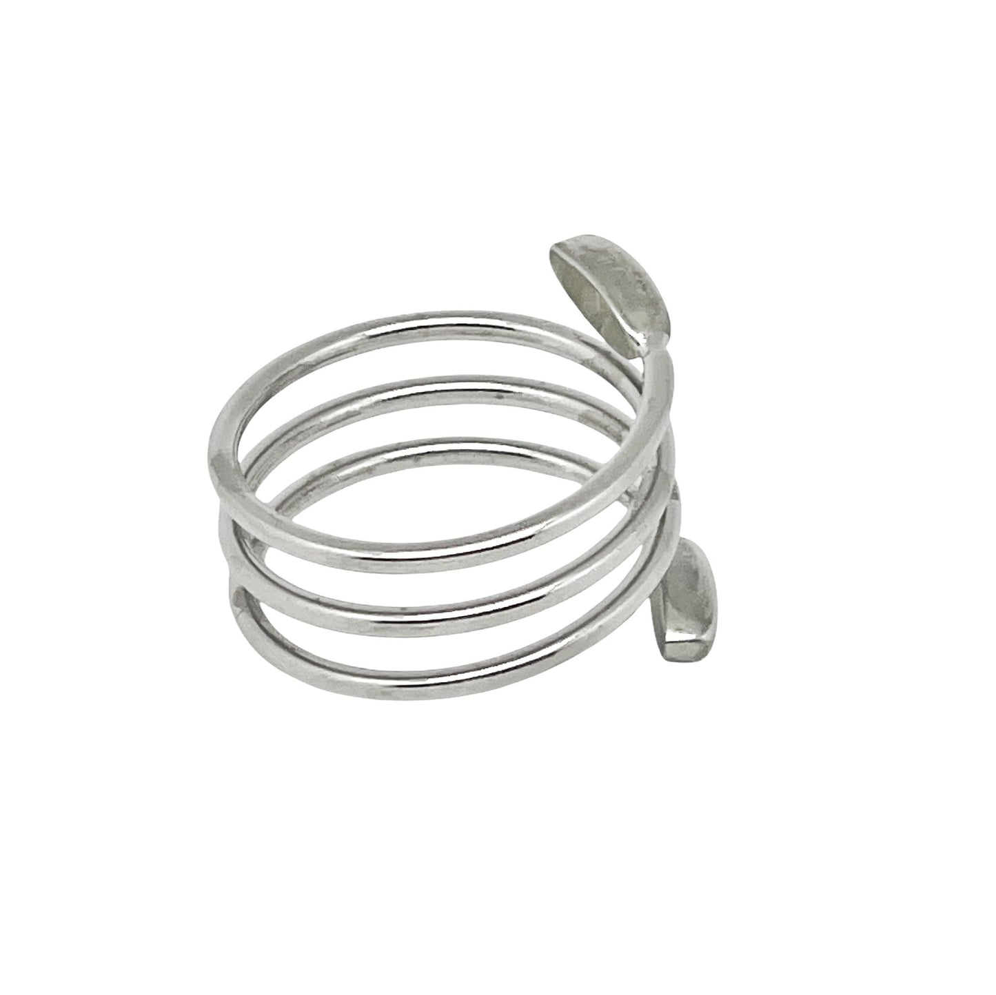 Anillo triple plaetado ajustable espiral. acero