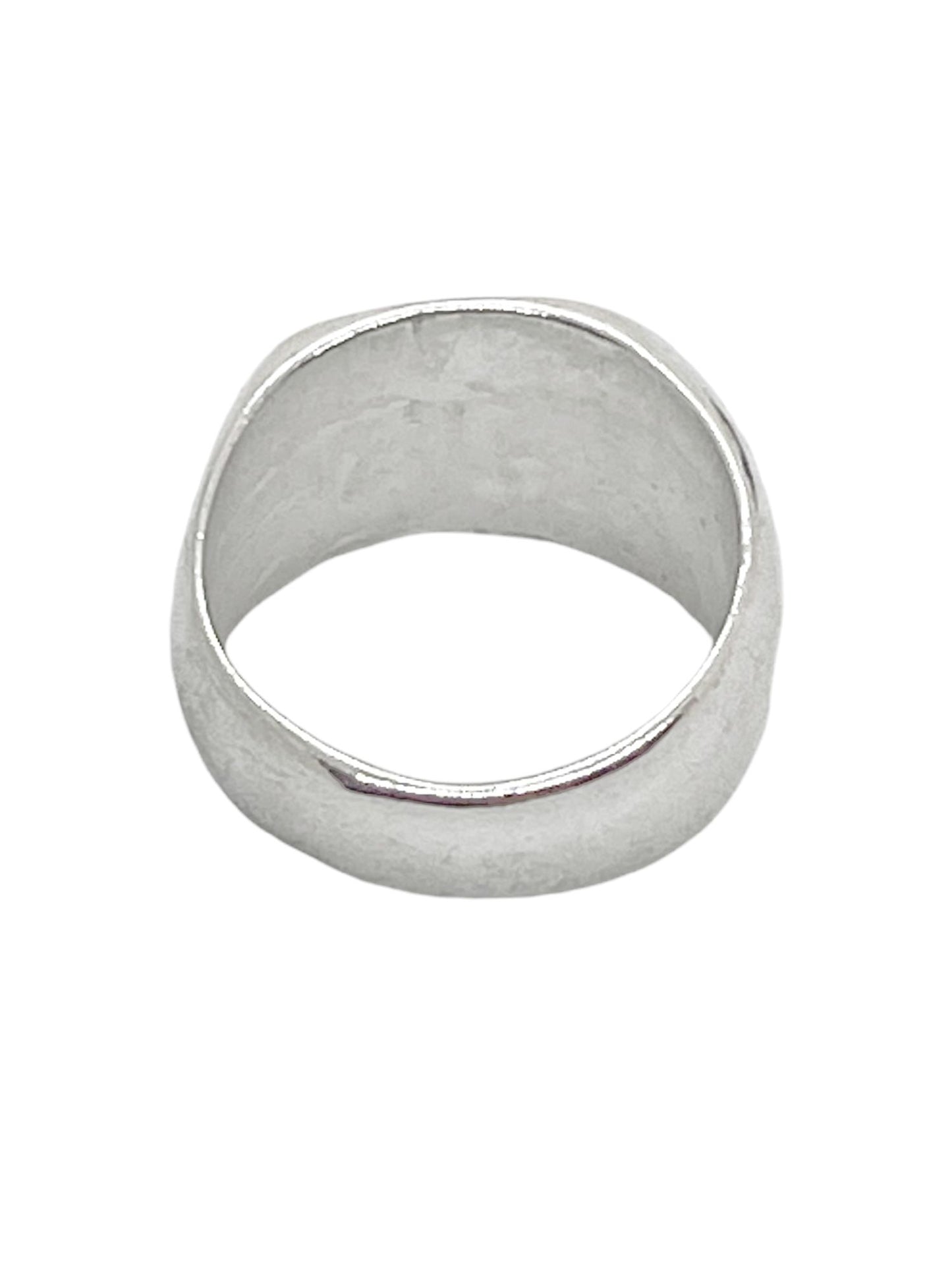 Anillo sello oval en plata 7 micras