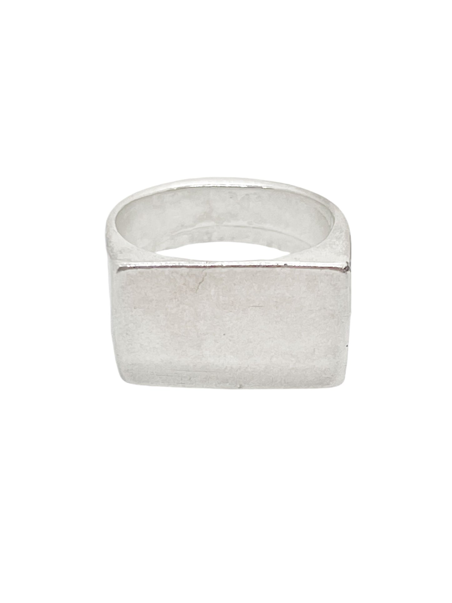 Anel de sinete Blan em prata T15 de 7 microns