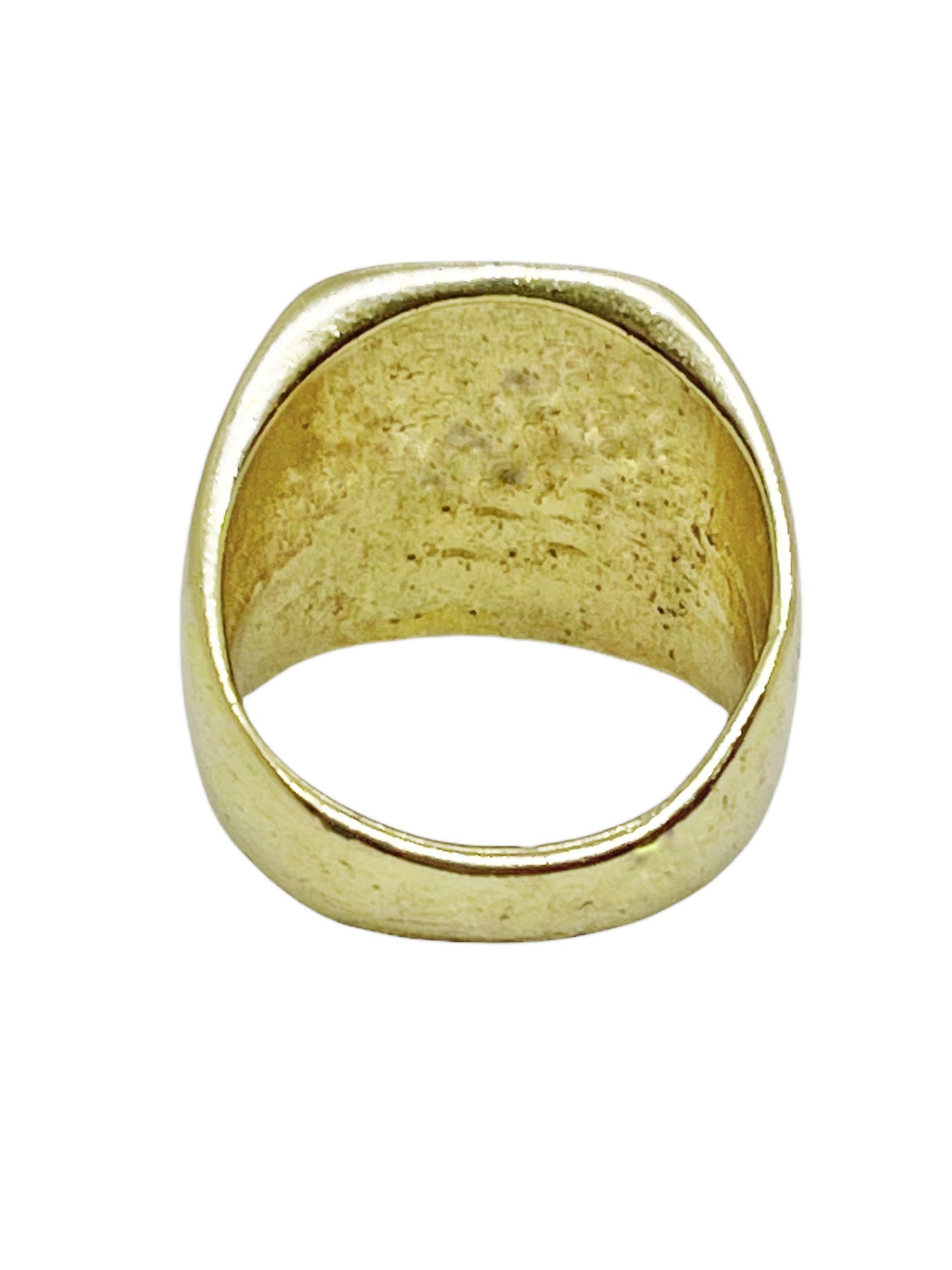 Anillo Sello semicuadrado "Gloria Mago" dorado T15