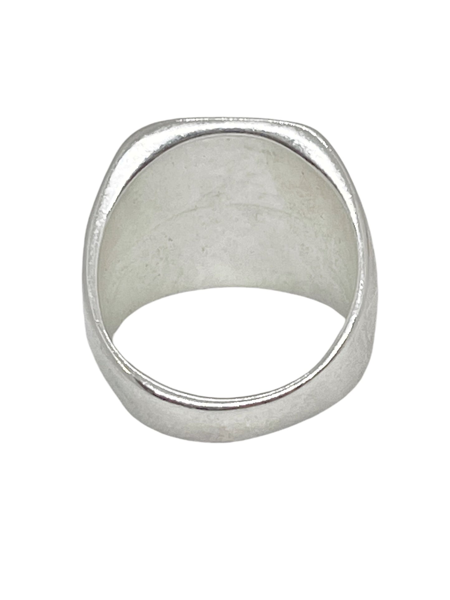Anillo Sello cuadrado "Gloria Mago" plata chapado T15