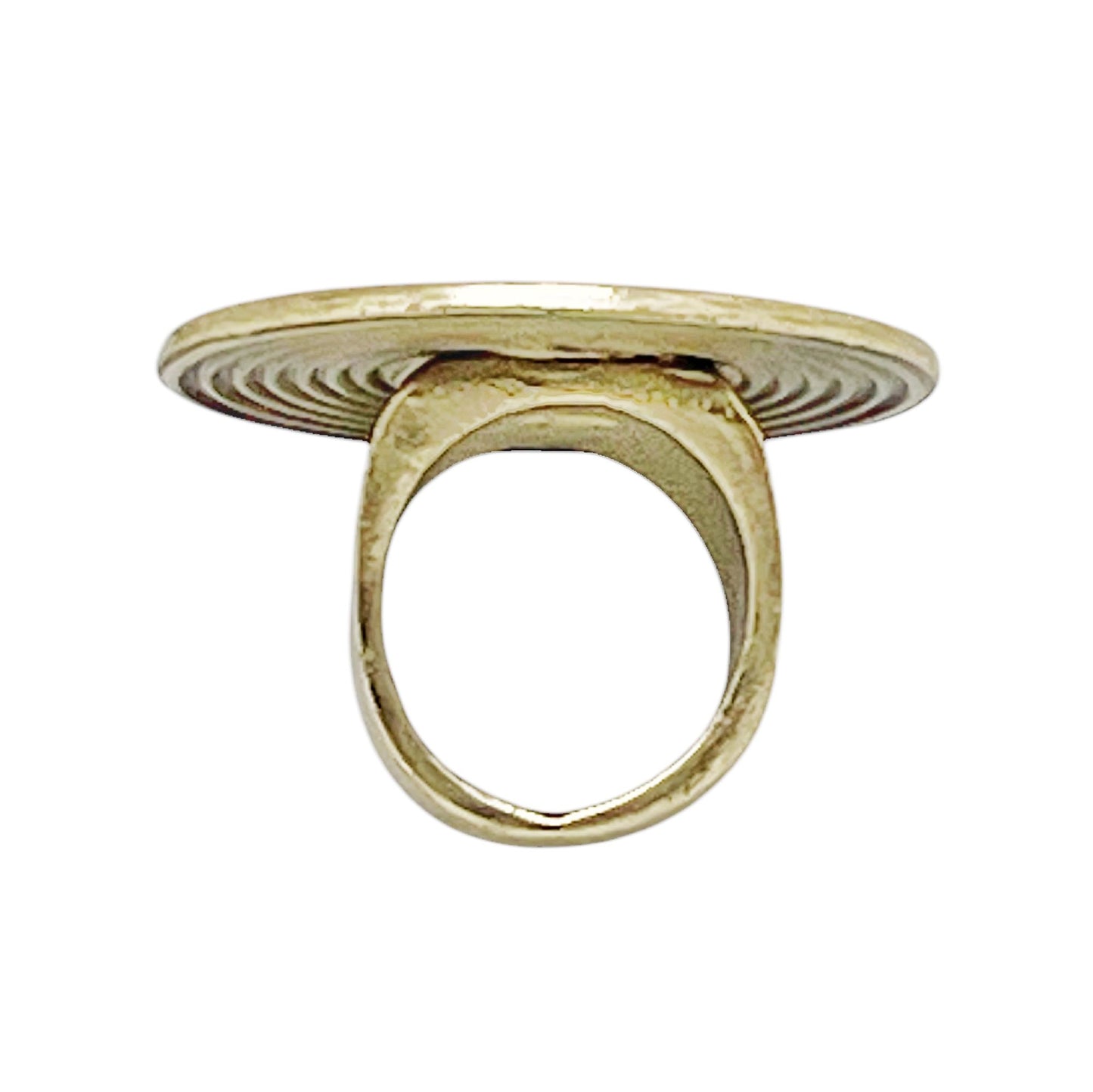 Anillo con disco "Azca" en dorado T15