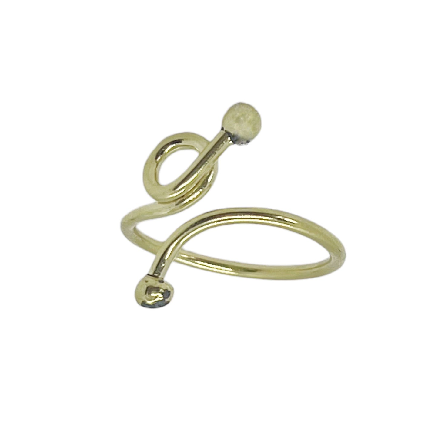 Anillo "Miso" en latón dorado. Ajustable