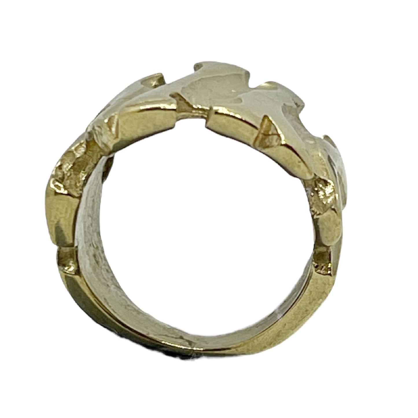 Anillo Root dorado chapado