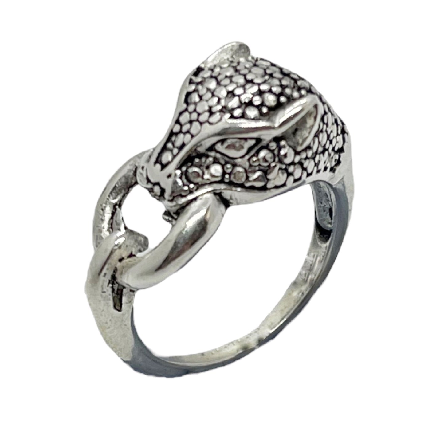 Anillo leopardo Chop plata