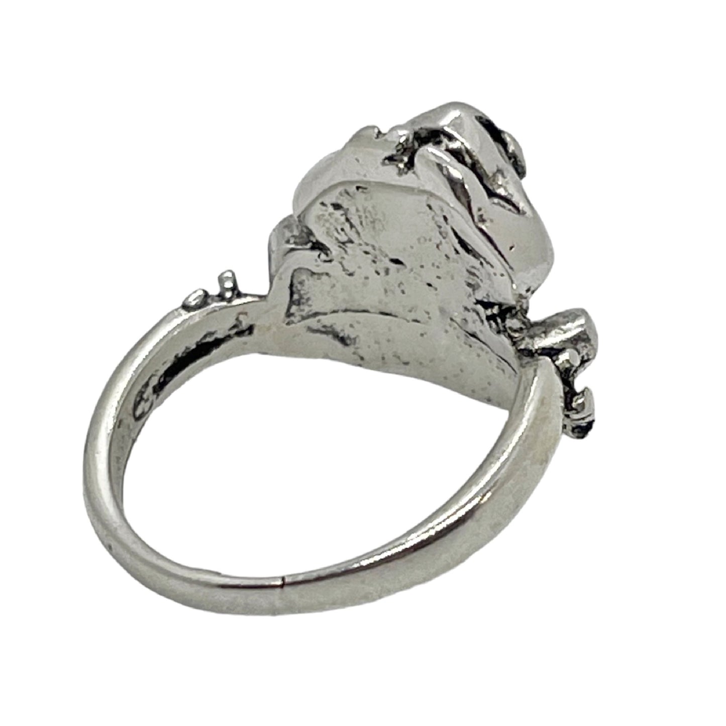 Anillo Rana chapado plata de ley