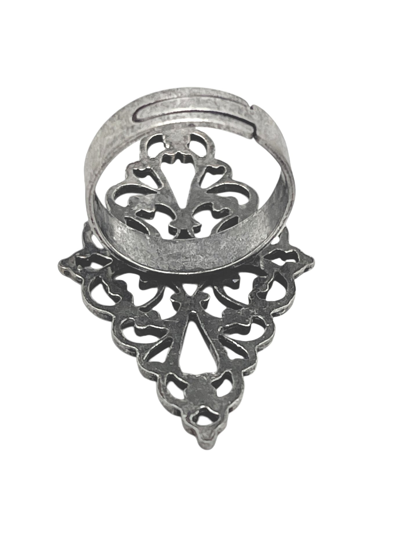 Anillo Rombo Vintage en plata 10µ envejecida