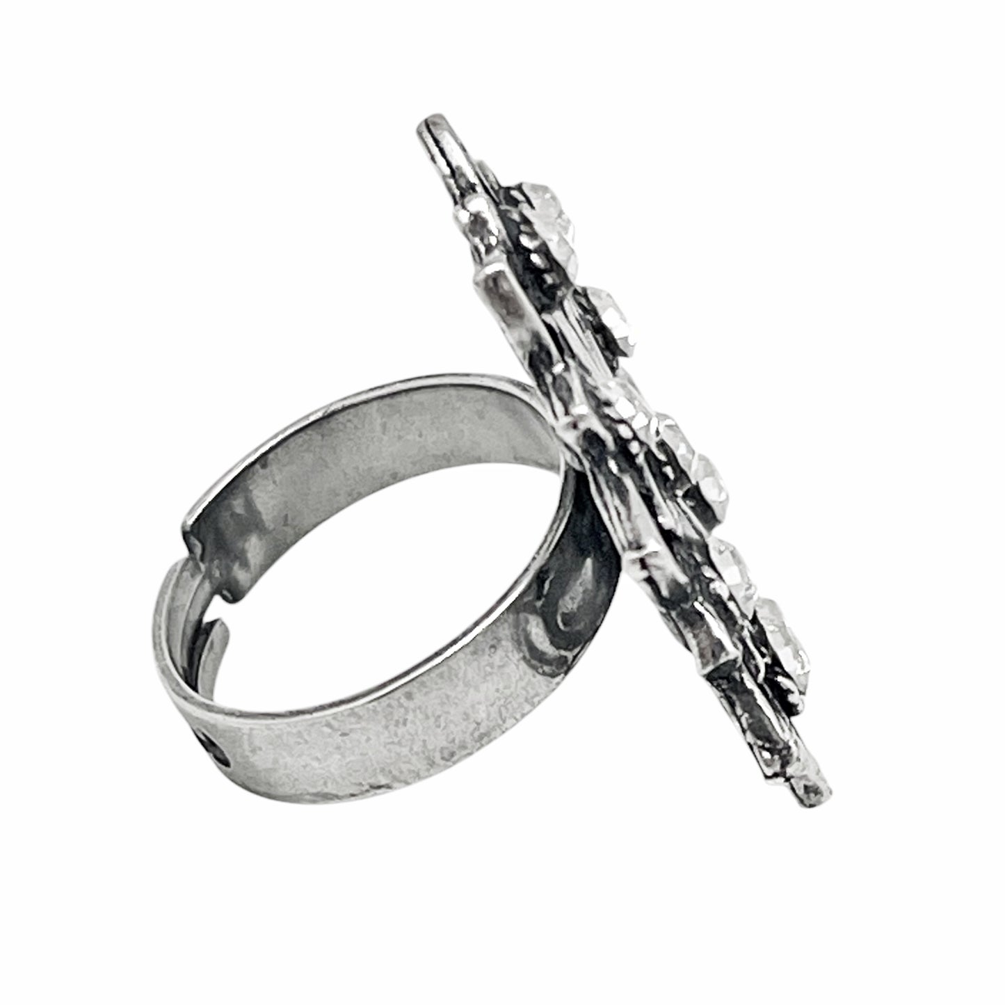 Anillo Carrusel en plata 10µm y cristal