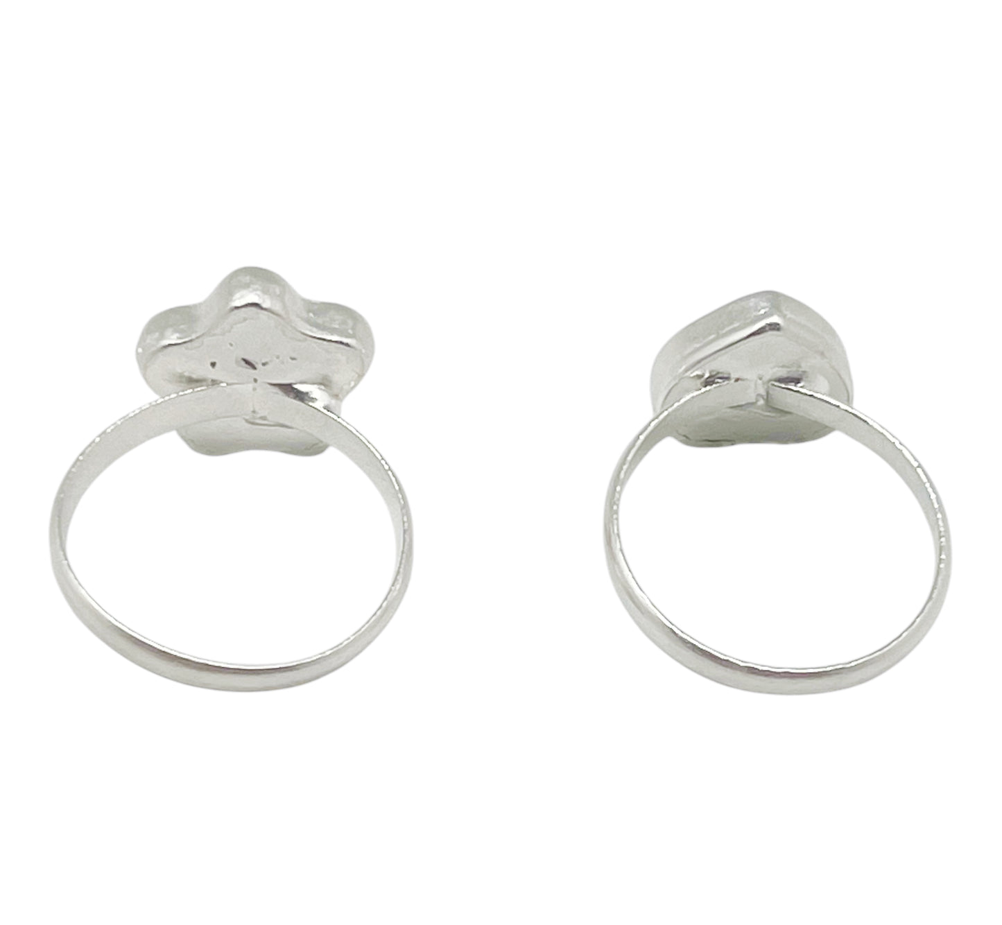 Pareja anillos Colors en plata 10µm y color azul marino