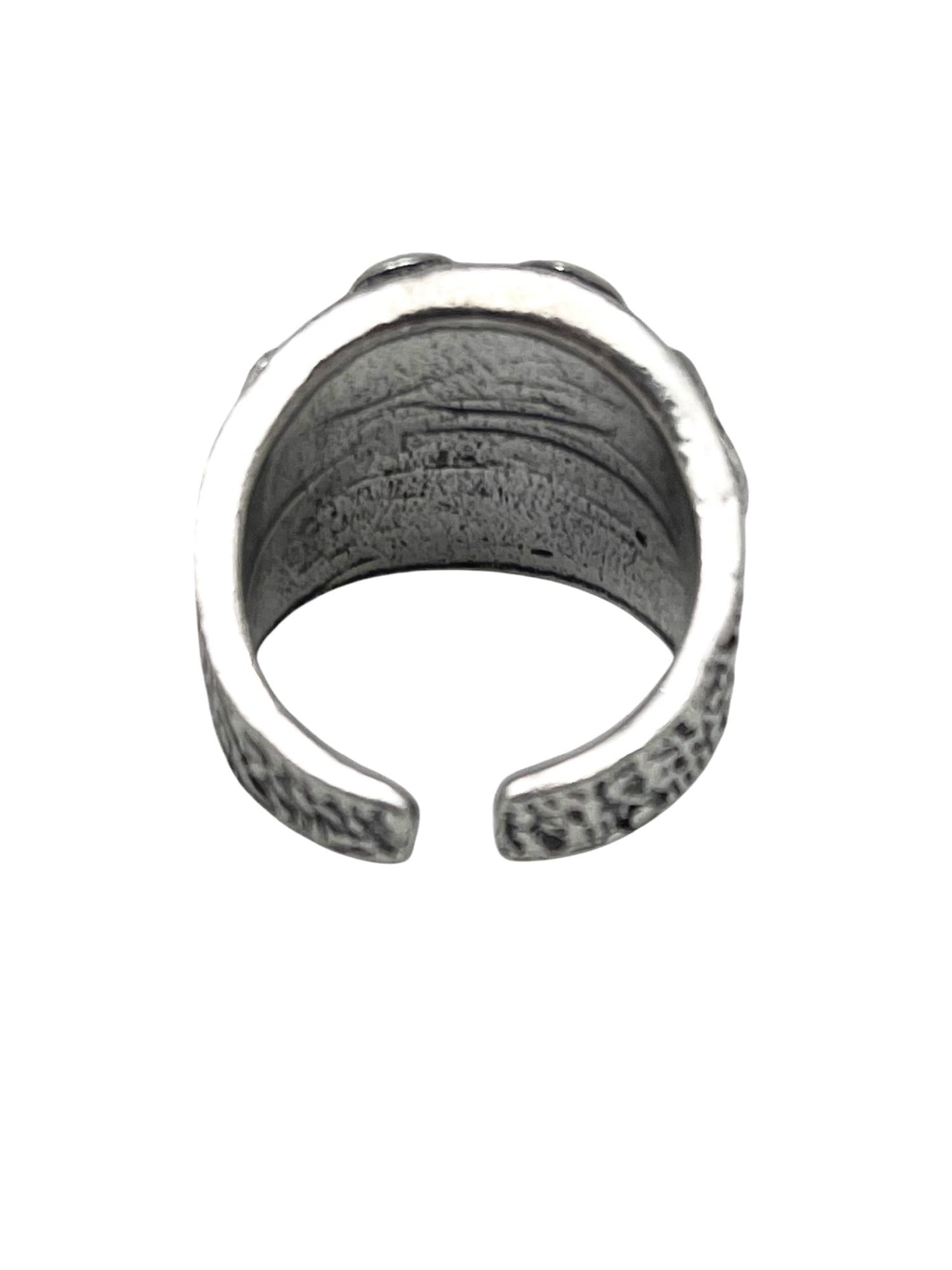 Anillo A3 cristal Sw negro y plata 10µ