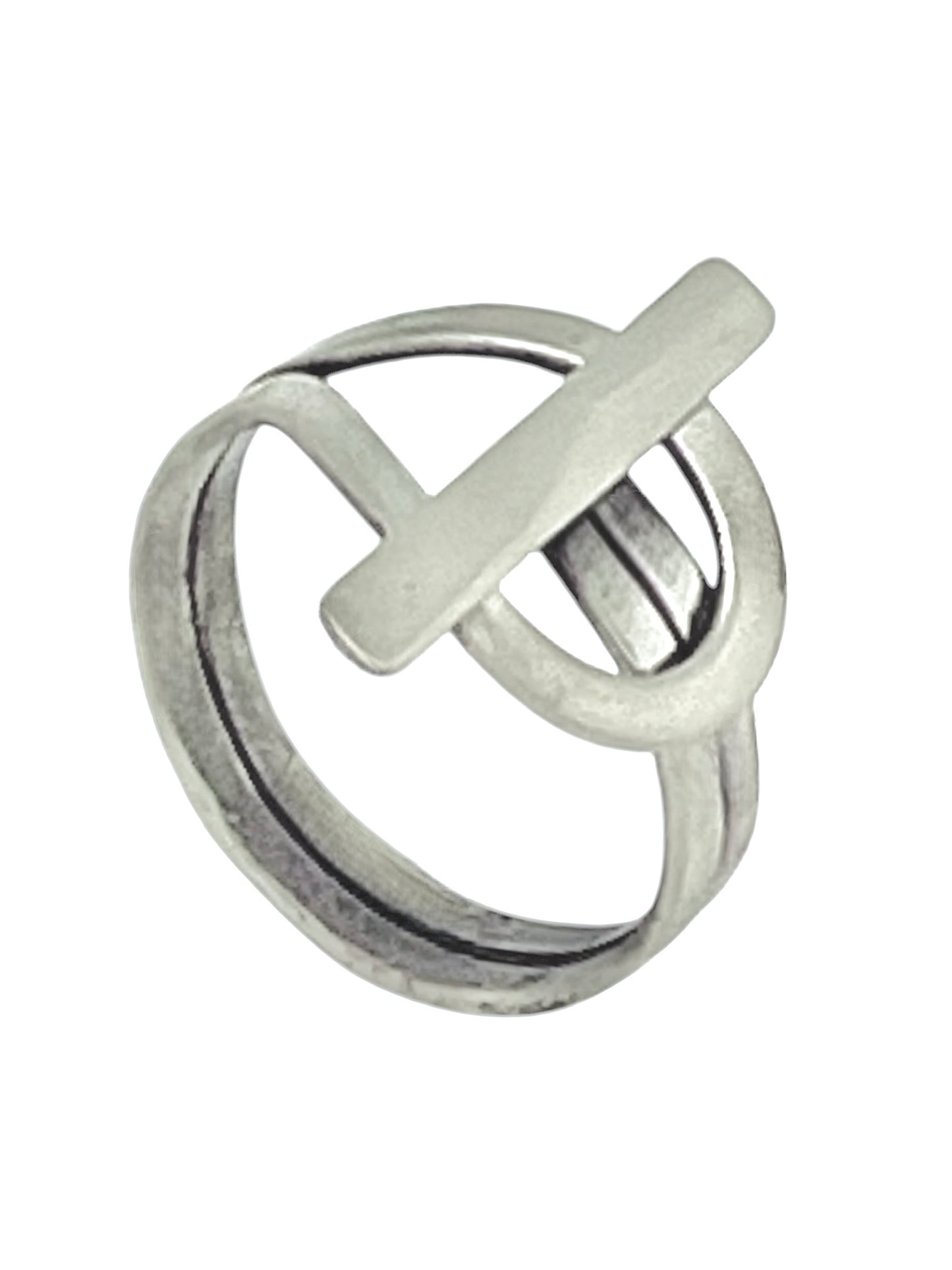 Anillo Cierre en latón chapado plata de ley 10µ