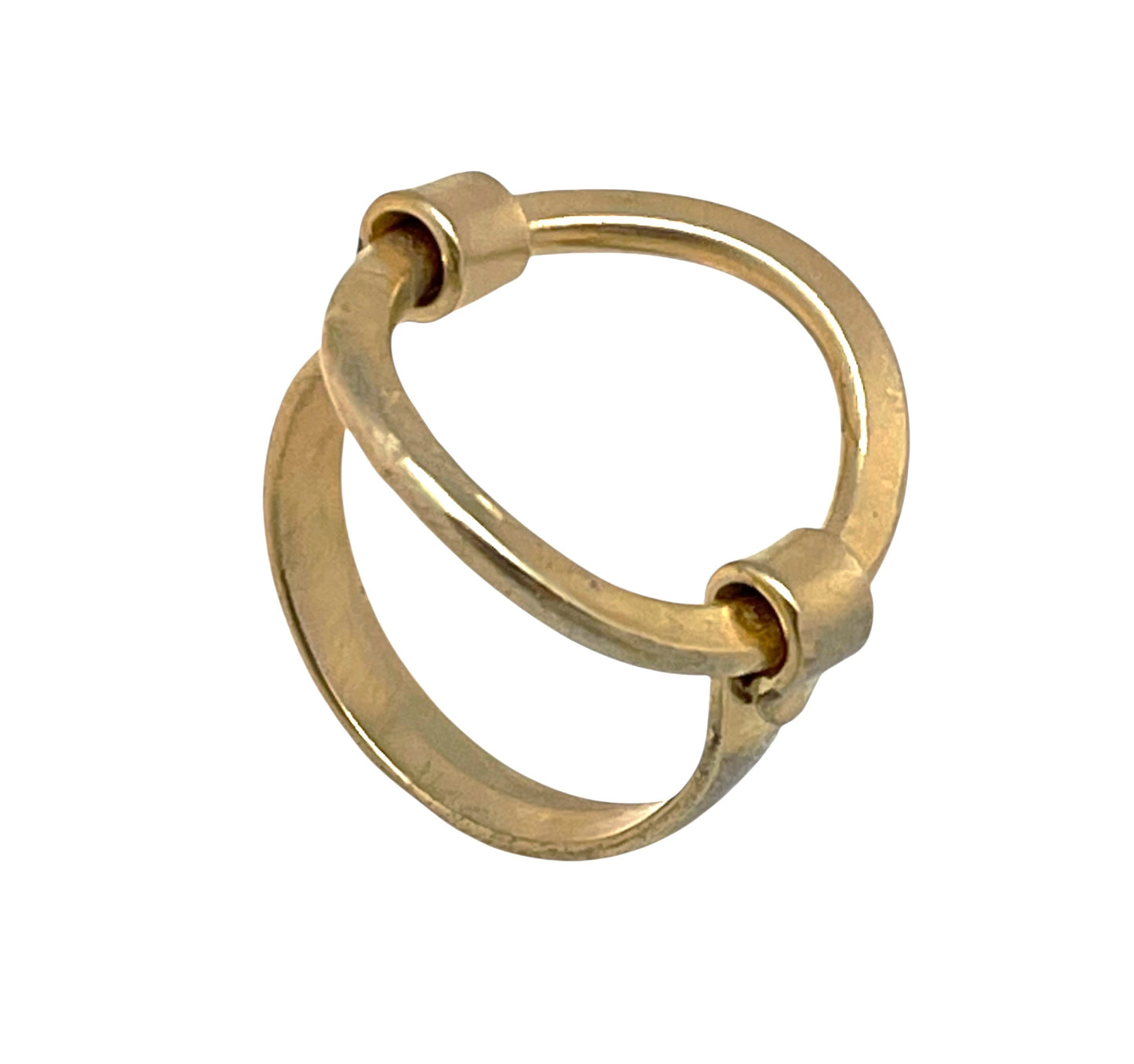 Anillo Unión en latón chapado dorado