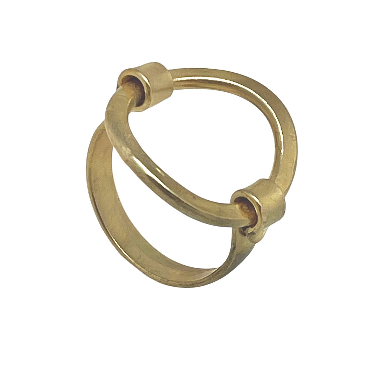 Anillo Unión en latón chapado dorado