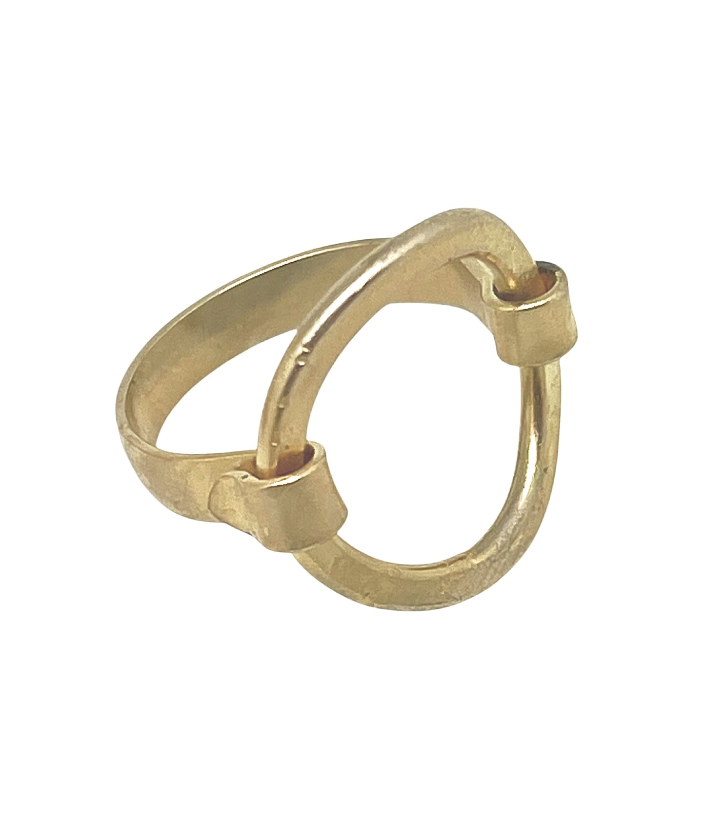 Anillo Unión en latón chapado dorado