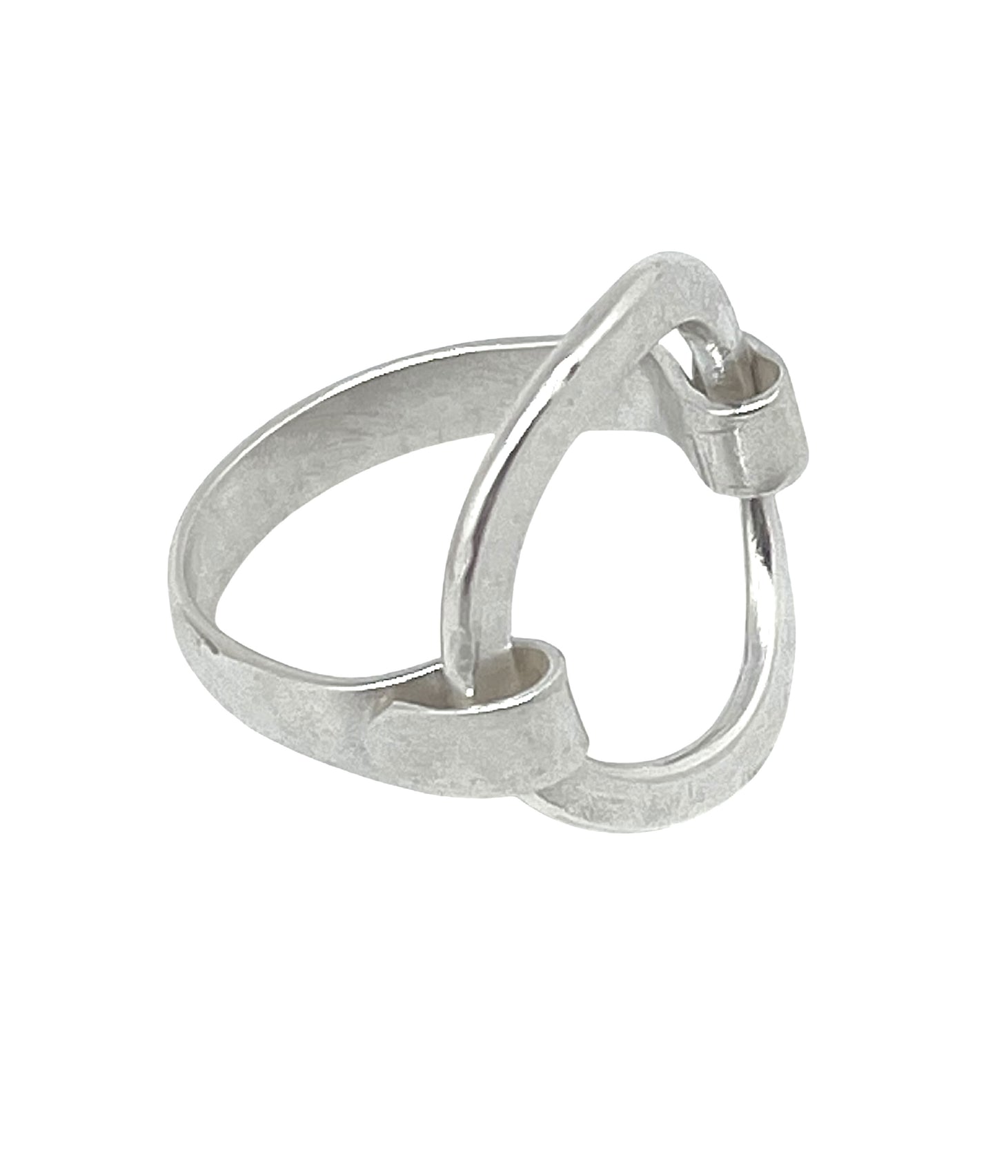 Anillo Unión en latón chapado plata de ley 10µ