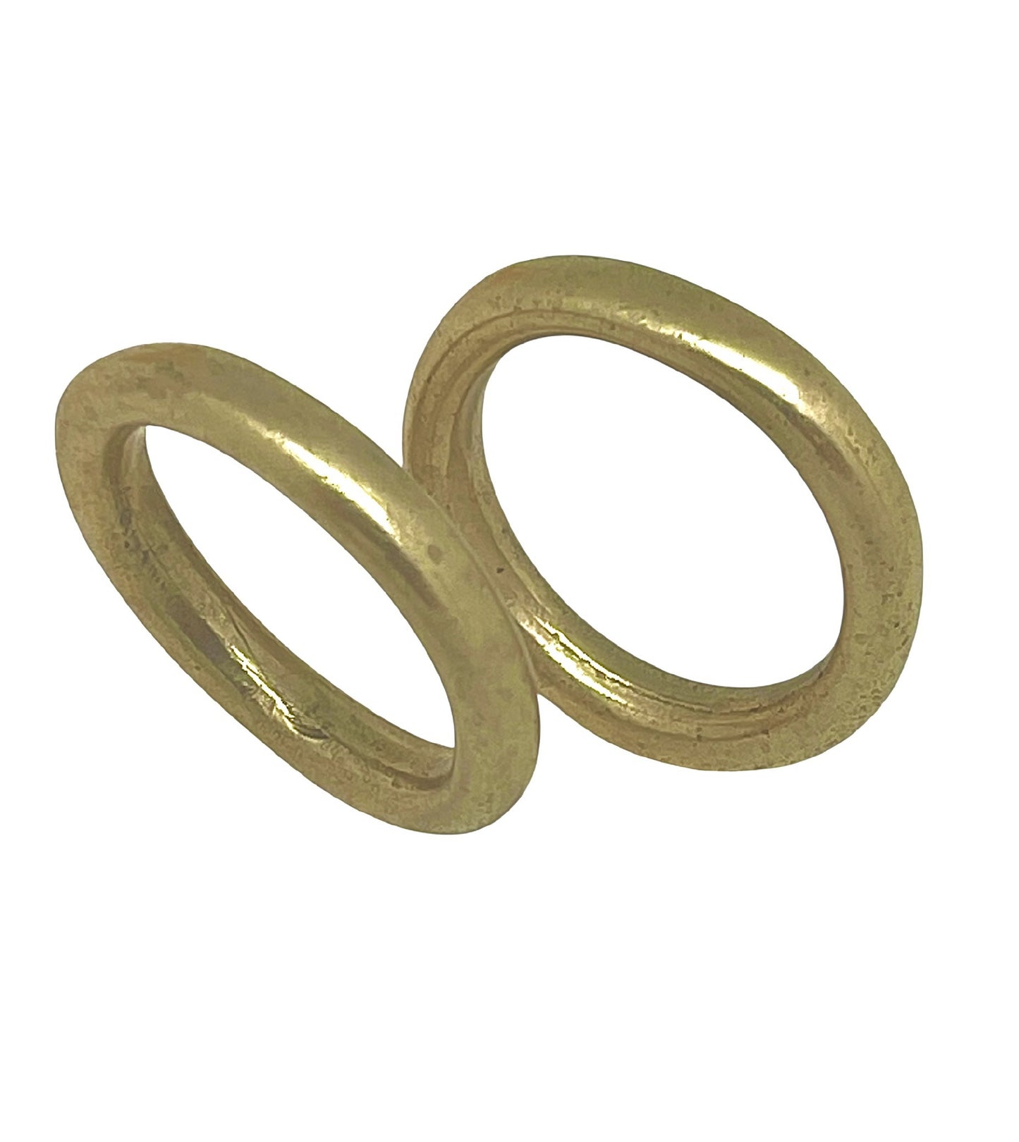 Pareja Alianza zamak chapado dorado (latón)