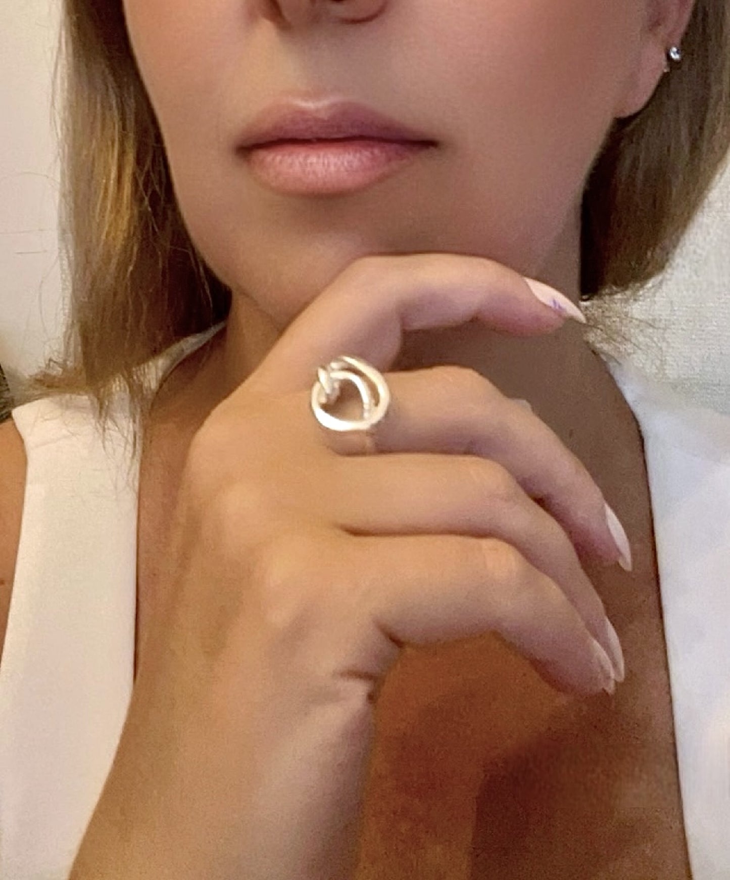 Anillo Mi Mundo en zamak plata 10µ
