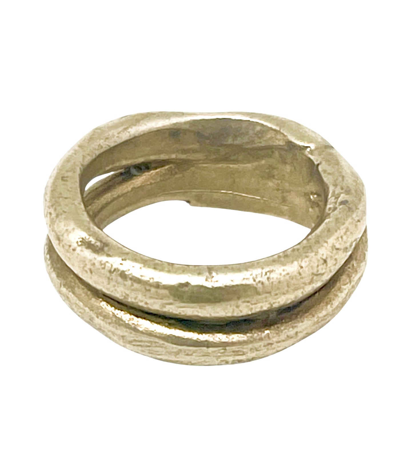 Anillo single Duplo dorado chapado latón