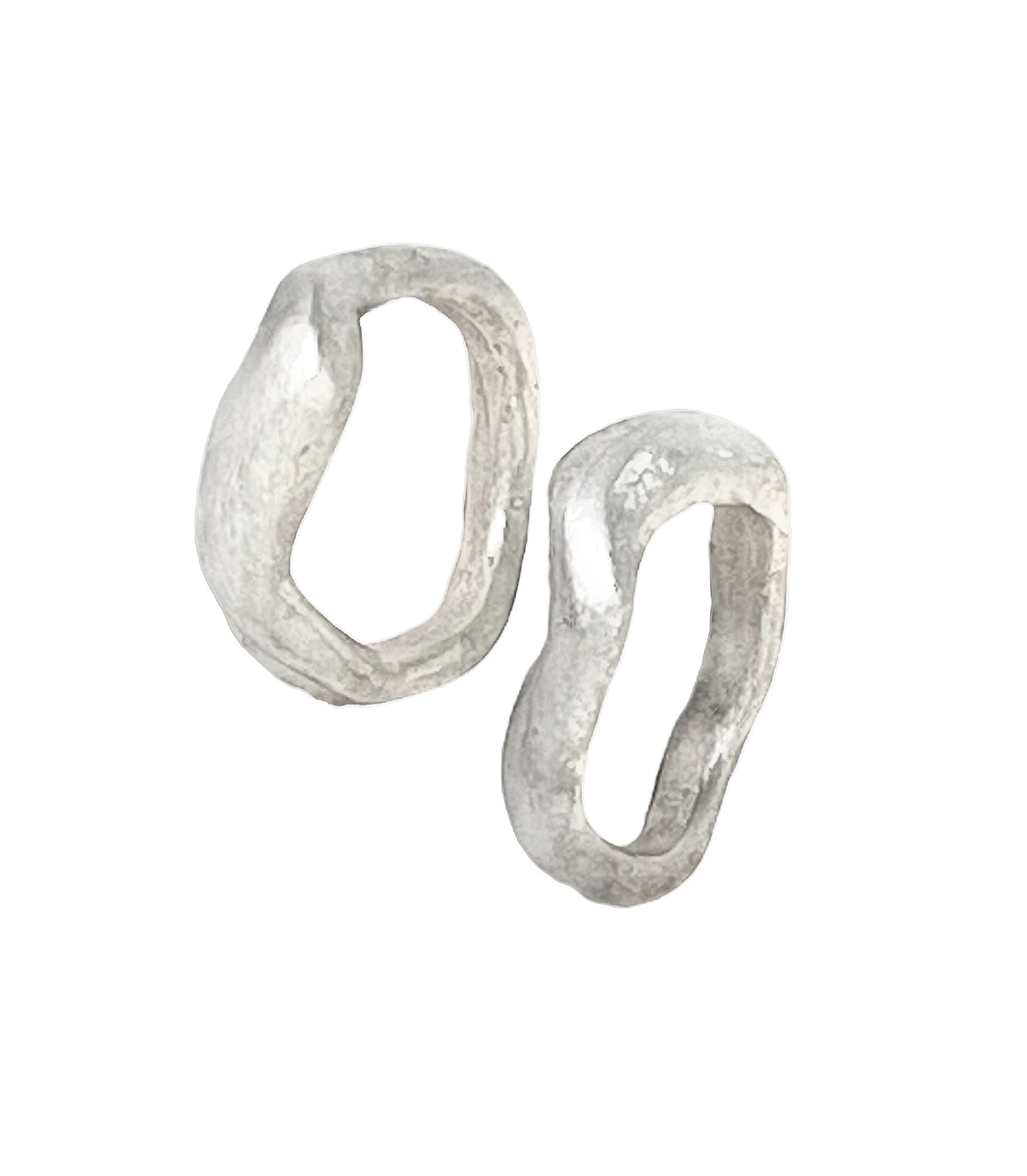 Pareja de anillos Aguas mixtas plata 10µ y chapado dorado