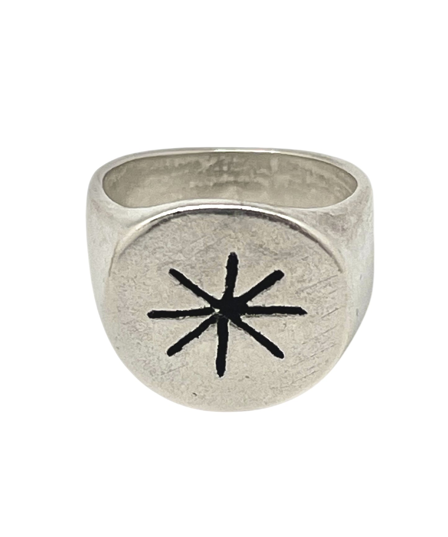 Anillo Sello Estelar en plata chapado 10µ