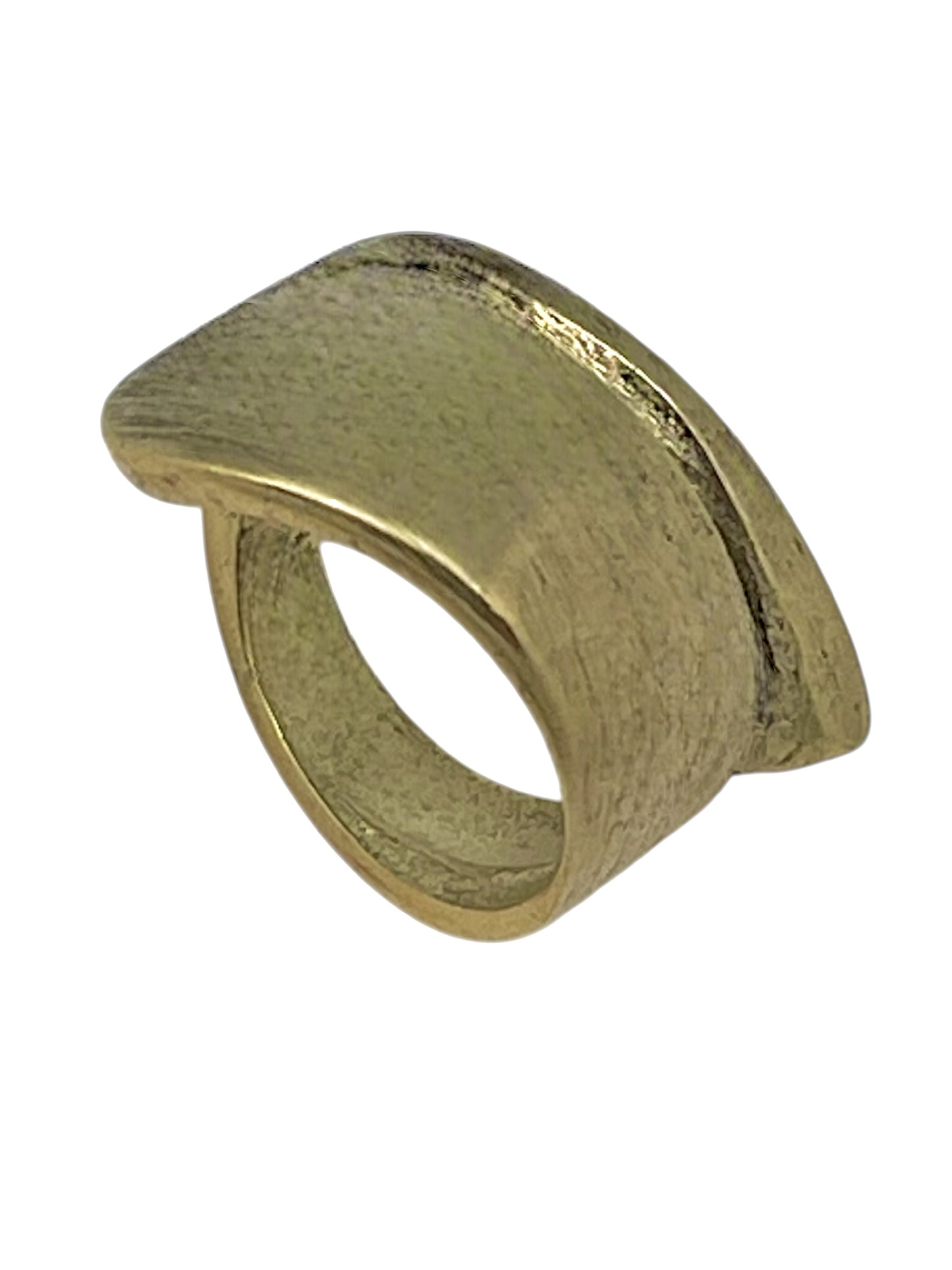 Anillo Twister en dorado chapado latón