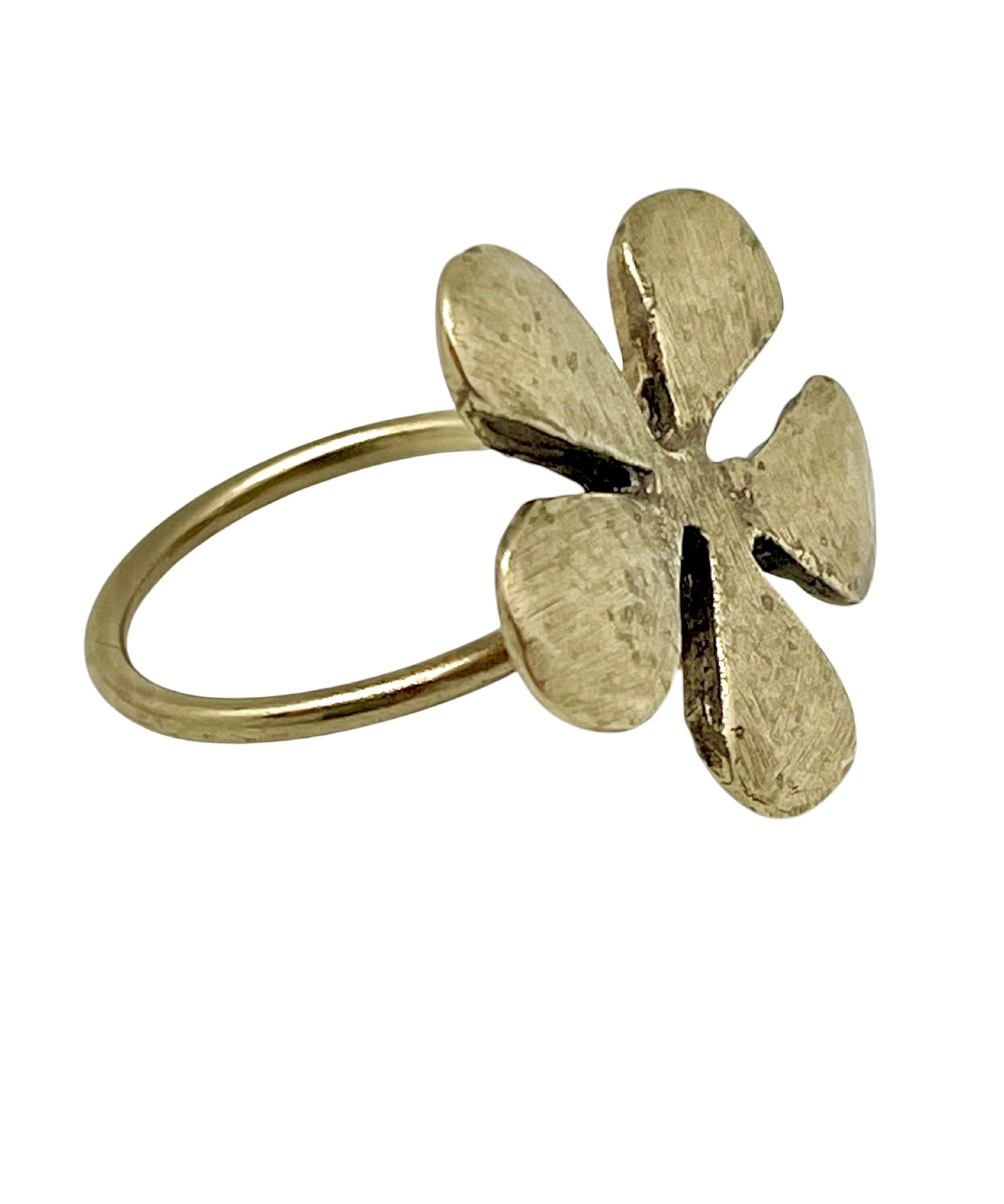 Anillo Mi Hoja dorado chapado latón