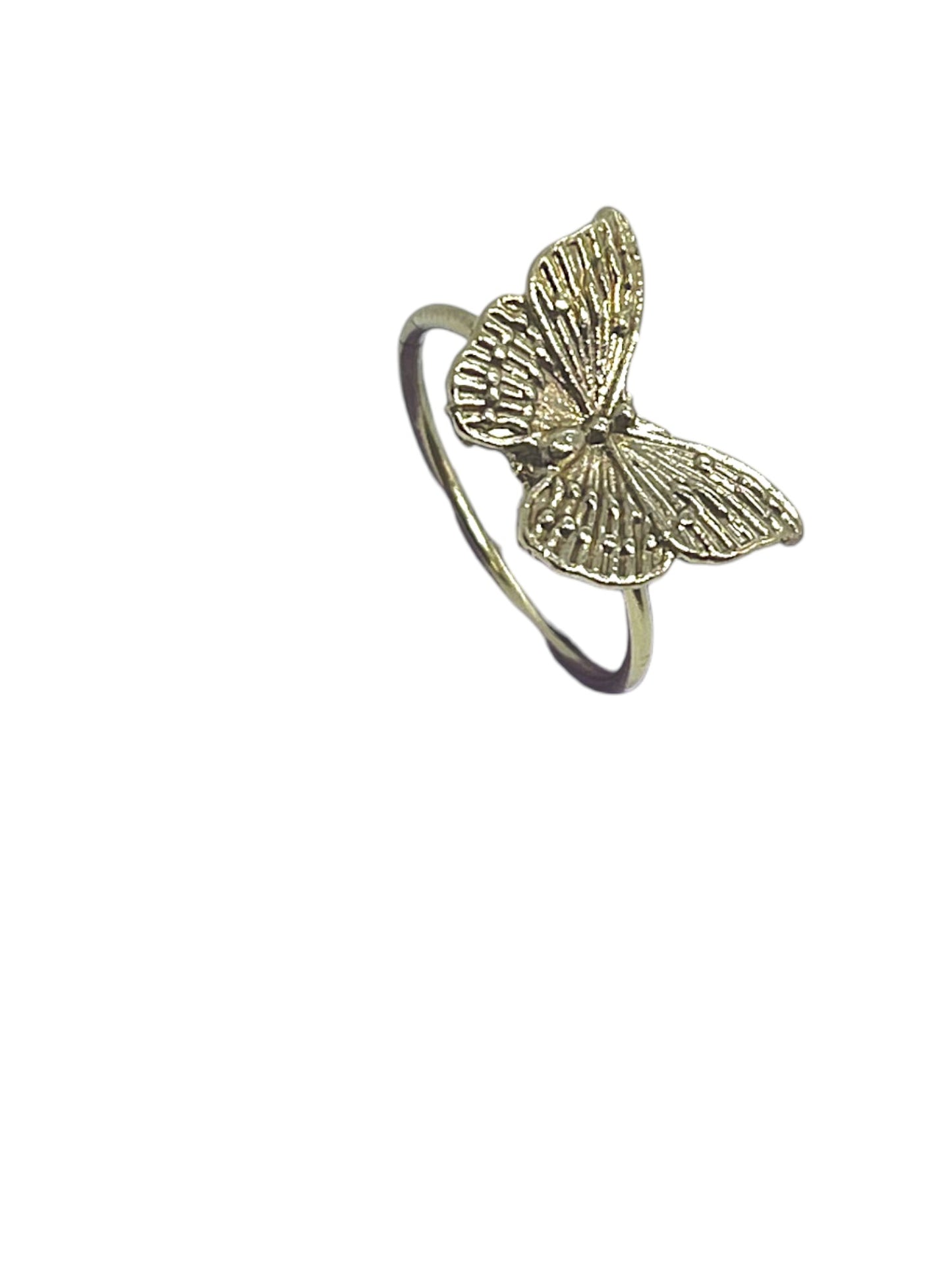Pack de anillos finos de mariposa plata 10µ y dorado