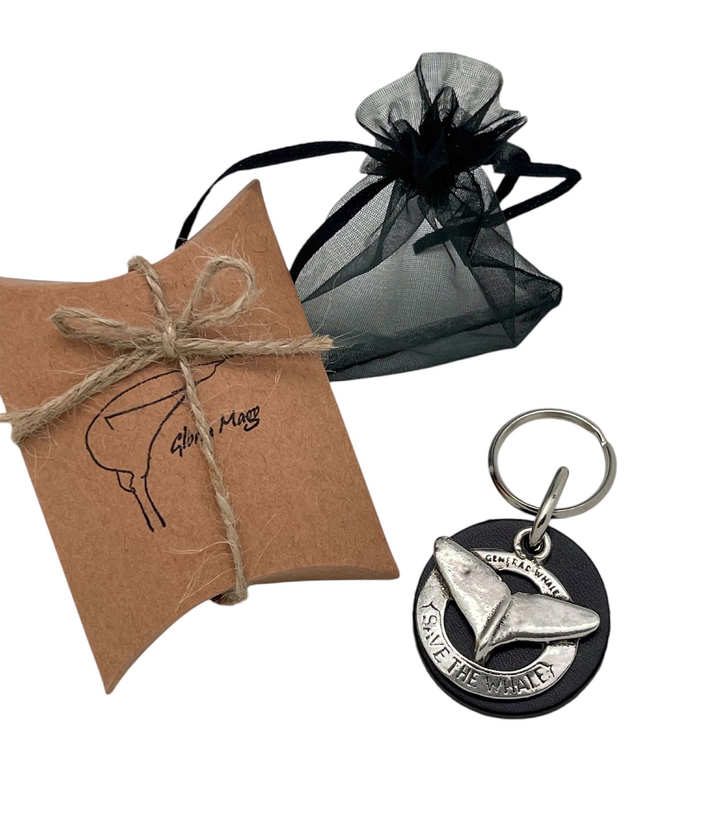 Llaver Solidario "Save the Fauna" en piel y plata chapado