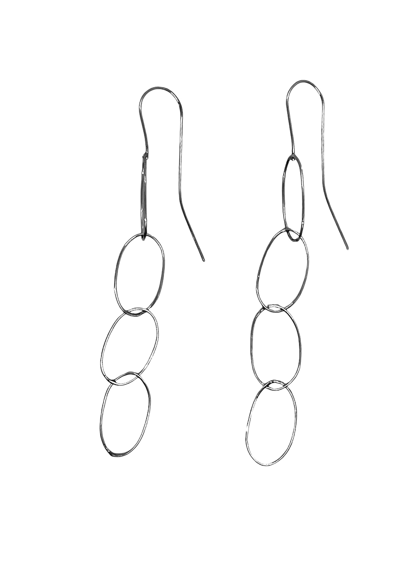 Pendiente Mil cadena en eslabón plata 925 100%. Eslabón soldado. "Plata Única"